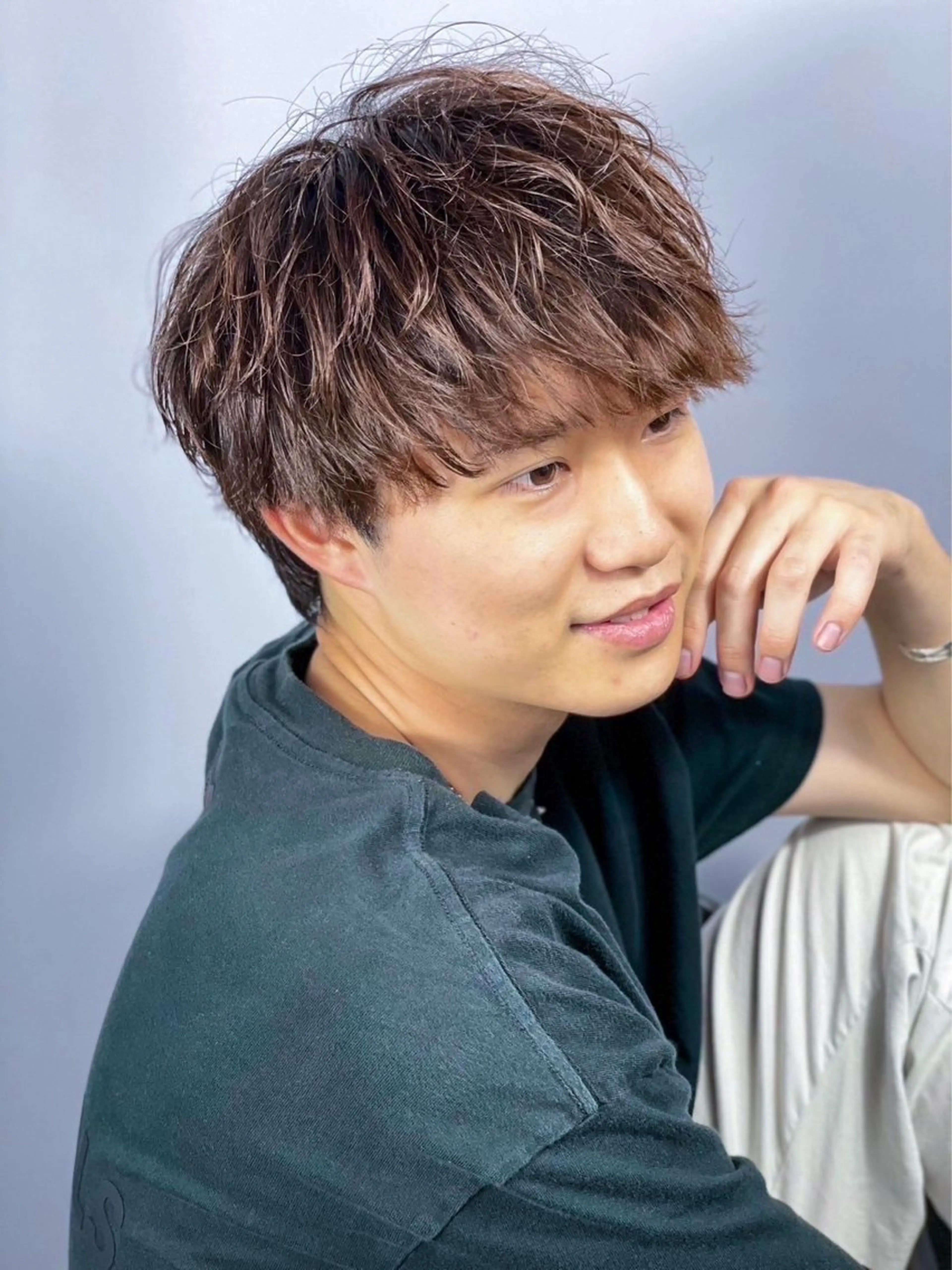 ミディアム メンズ 理容シャイニー　中里店所属・櫻井 亮汰のヘアスタイル