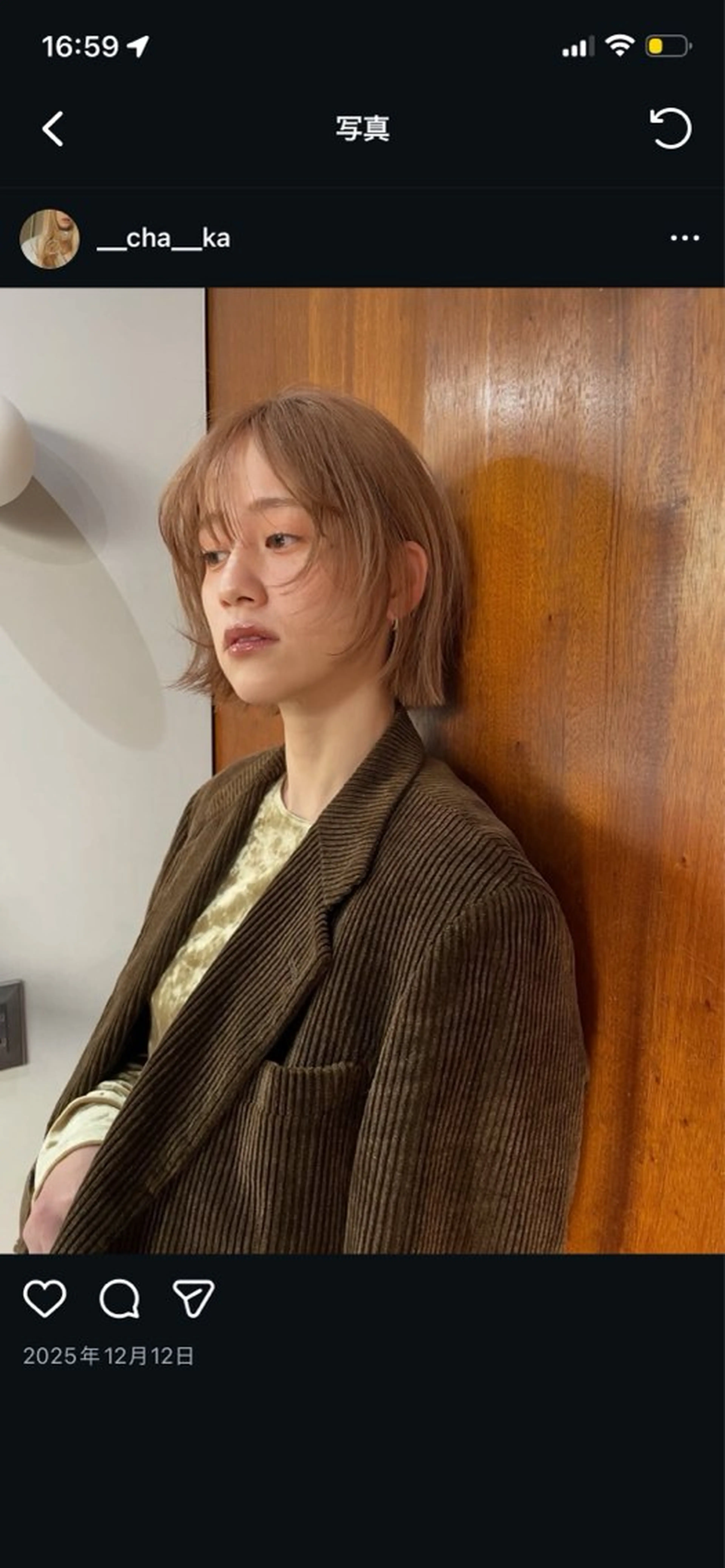 ショート カラー カット ヘアカラー トリートメント TO C所属・ボブ/ミディアム RIONAのヘアスタイル