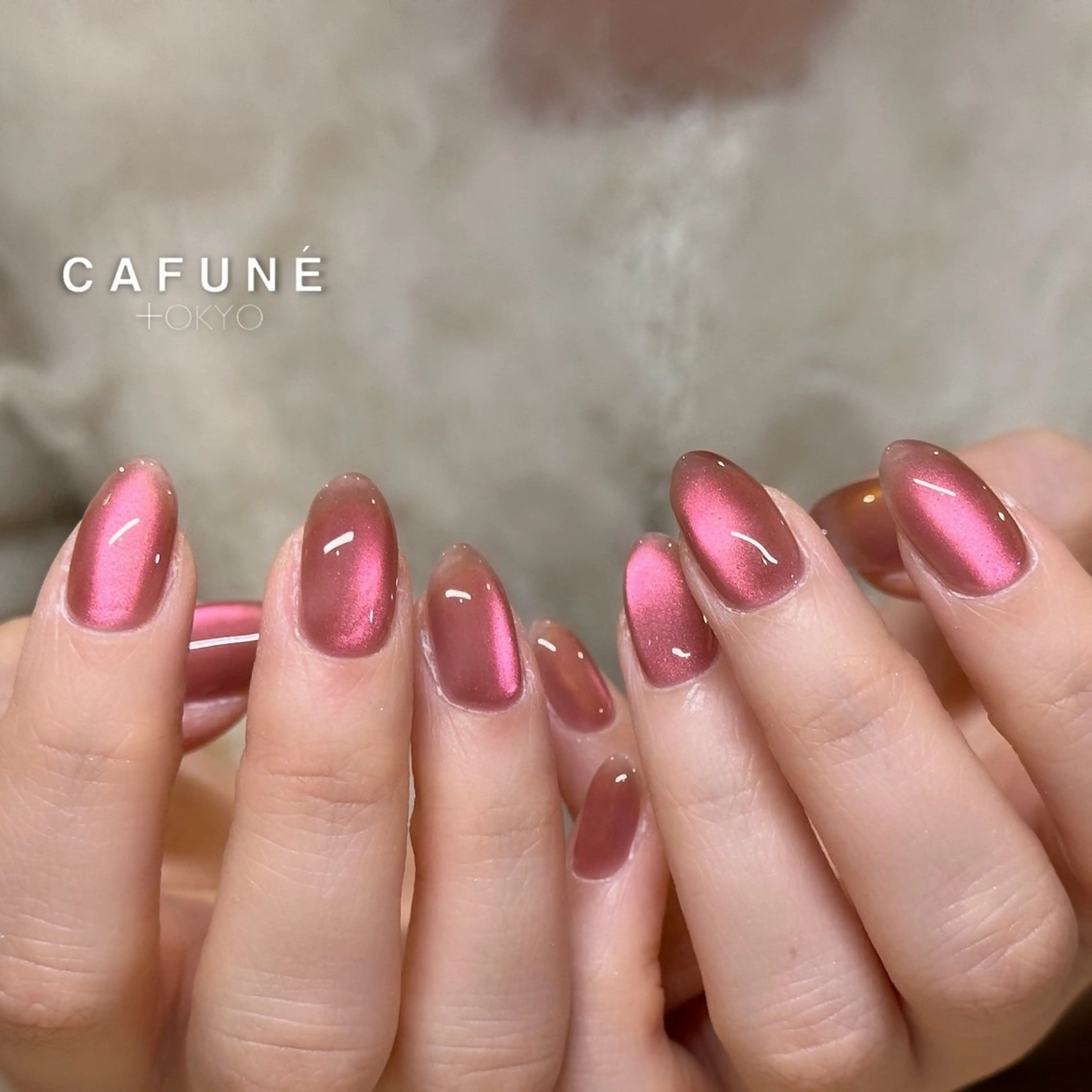 ネイル マグネットネイル ハンドネイル CAFUNÉ tokyo所属・☾ ໋CAFUNE yuki︎︎𓂃⟡のネイルデザイン