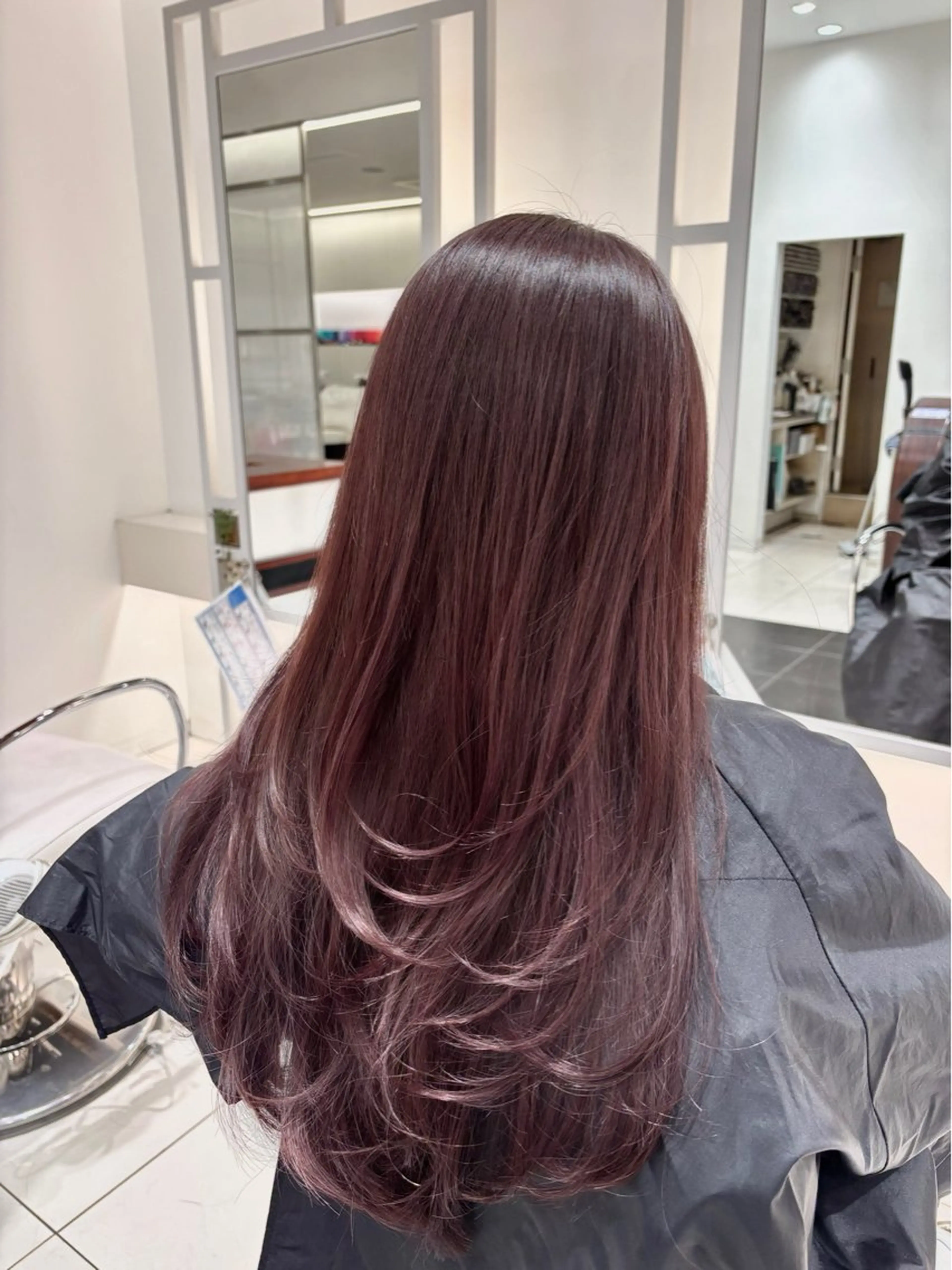 ロング カラー ベージュカラー ピンクカラー ピンクベージュ カット ヘアカラー BiBi    武田 あやのヘアスタイル