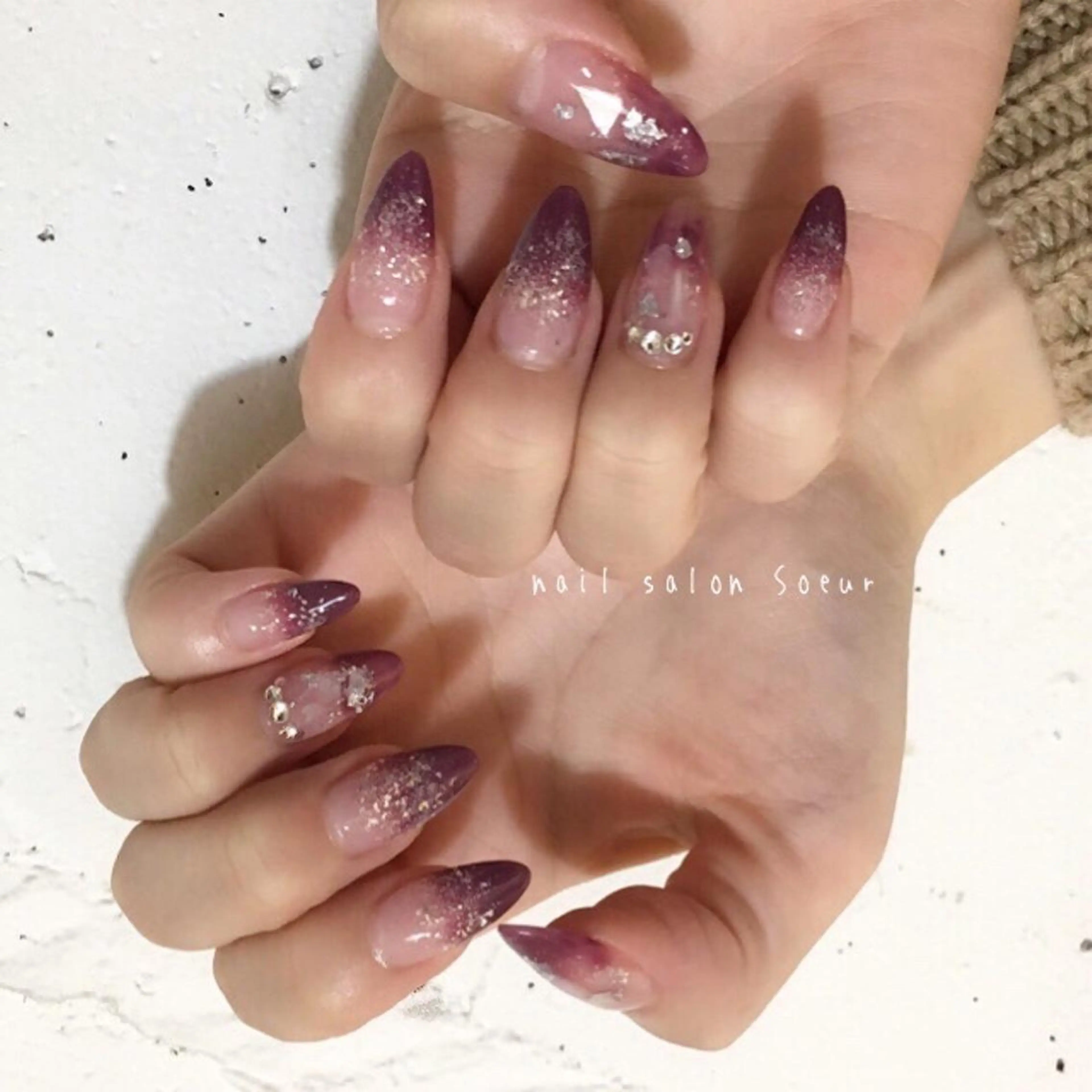 ネイル スカルプネイル ハンドネイル nail salon Soeurのネイルデザイン
