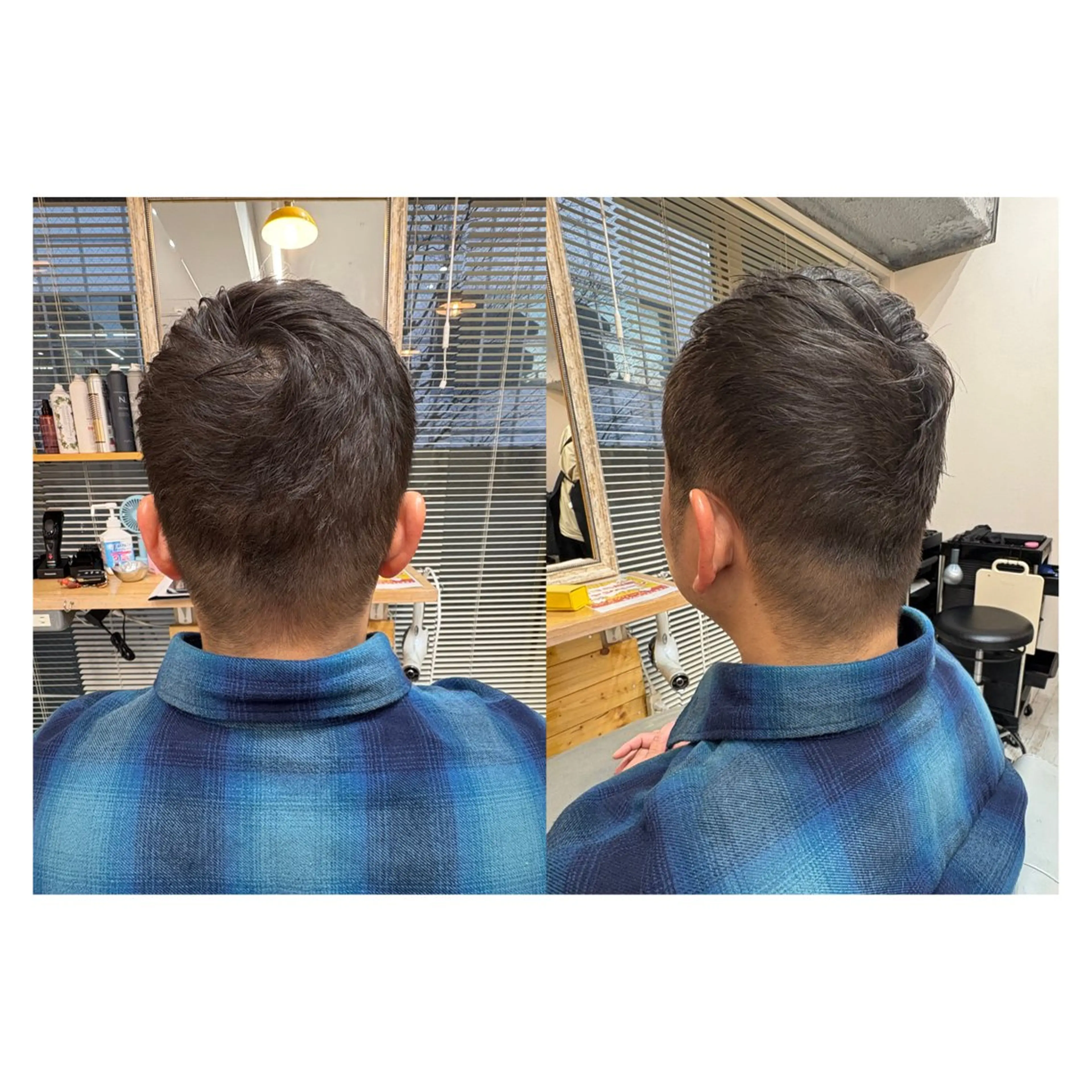 メンズ レイヤーカット・ 縮毛矯正 星野のヘアスタイル