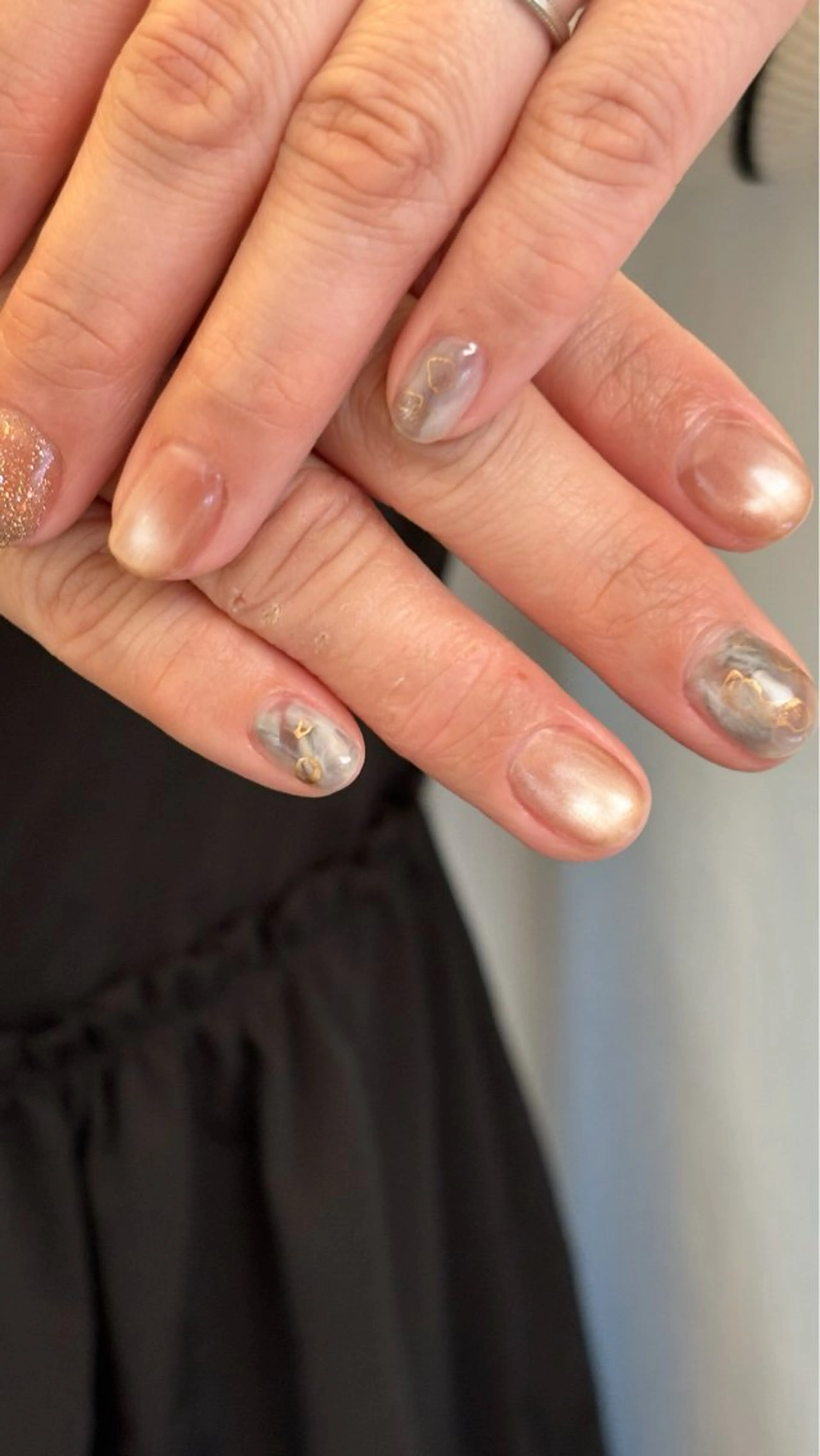 ネイル アートネイル オーロラネイル フットネイル ジェルネイル グラデーション fil nailのネイルデザイン