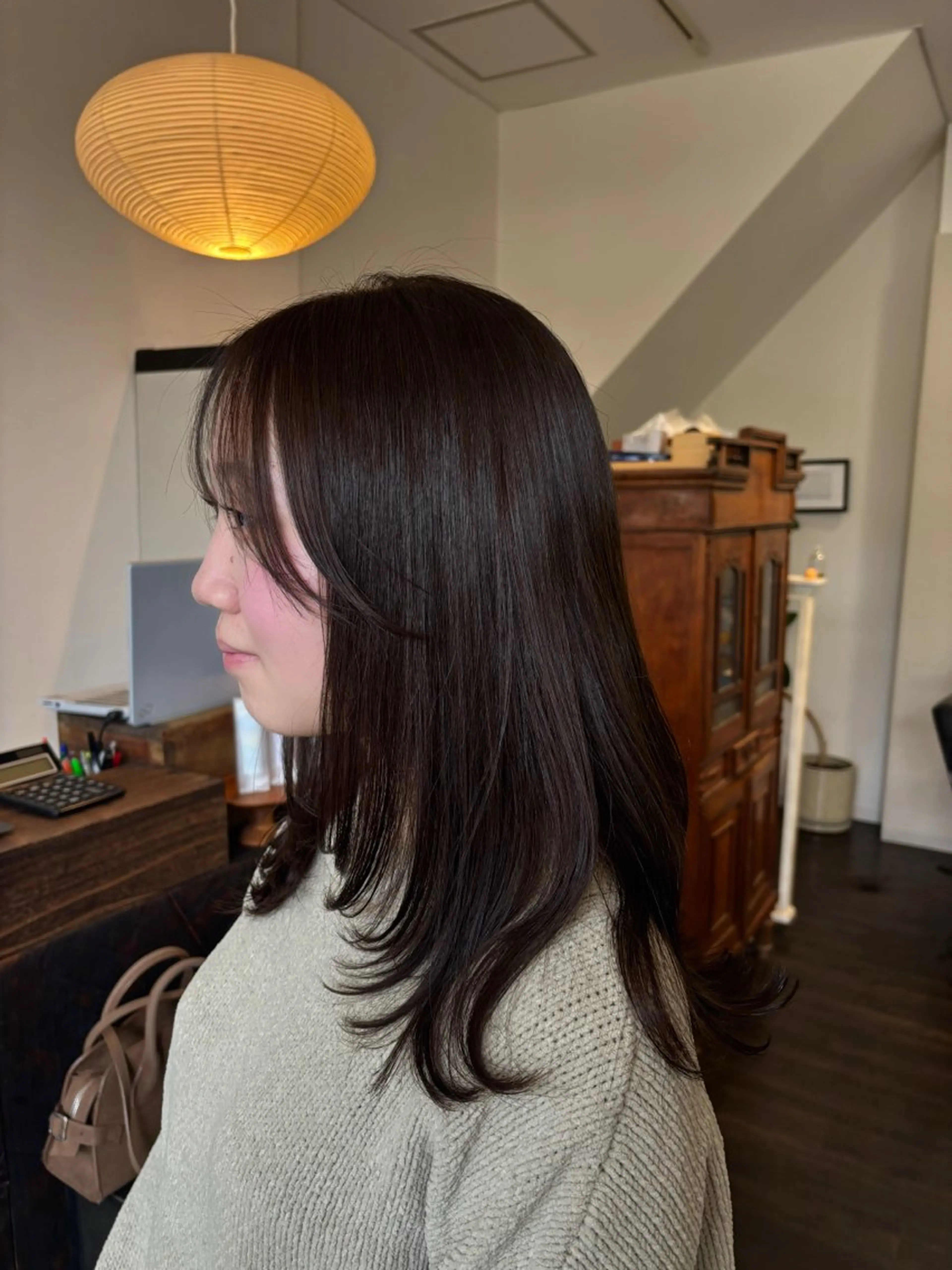 ロング カット ヘアカラー hair bulb所属・三國 栞音のヘアスタイル