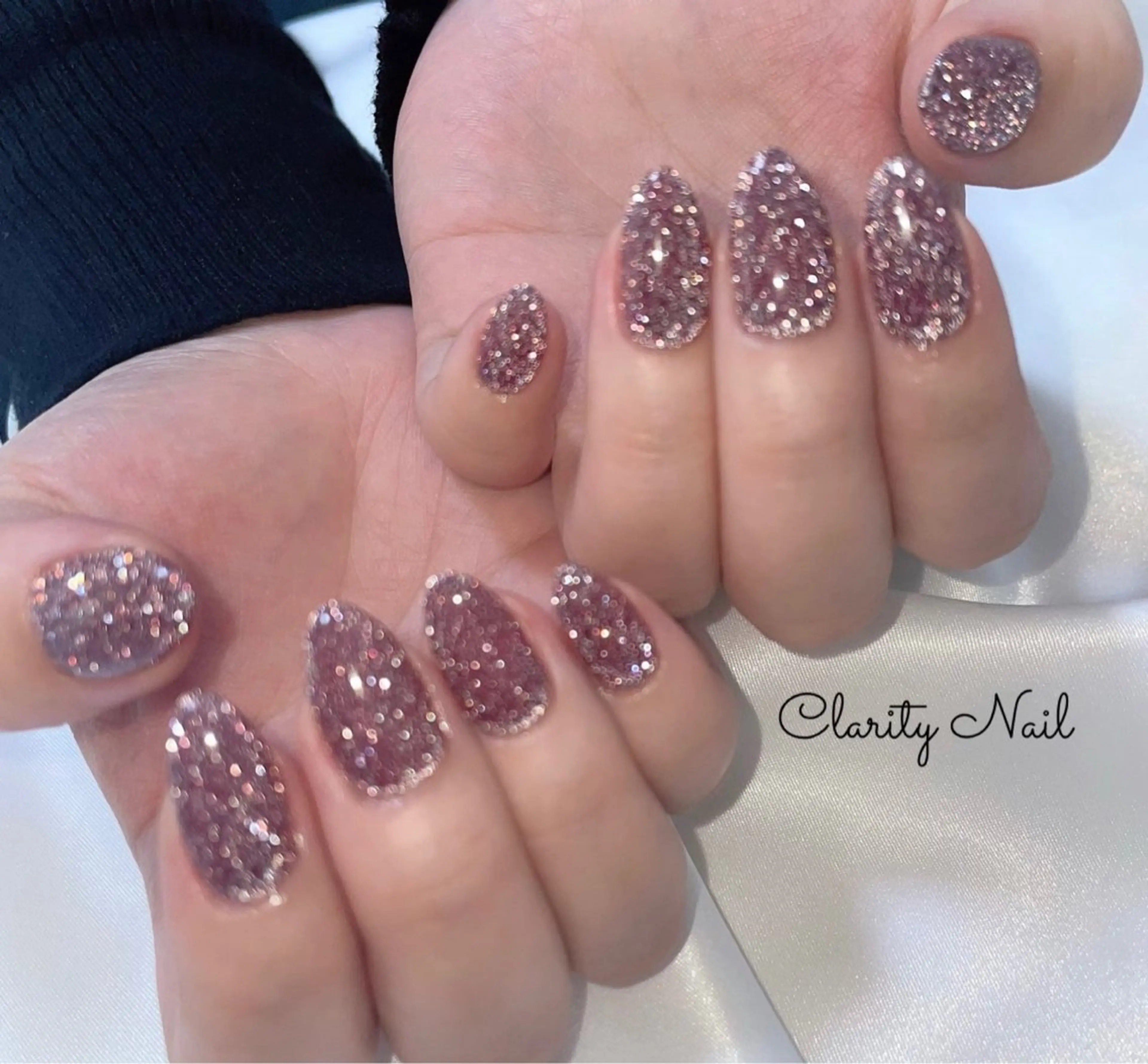 ネイル フラッシュネイル ラメ(グリッター) ワンカラーネイル ハンドネイル Clarity Nailのネイルデザイン