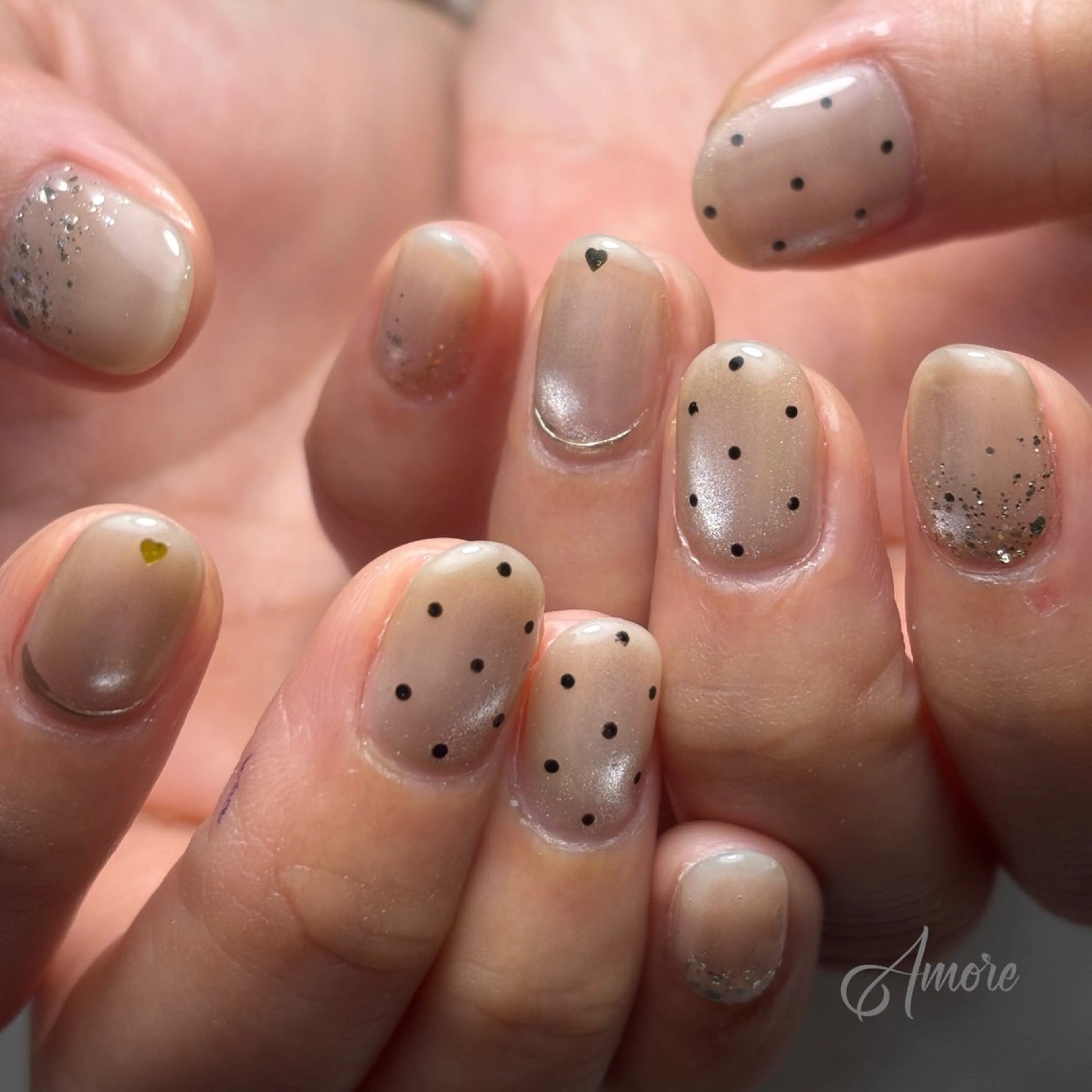 ネイル 桜ネイル ジェルネイル キラキラネイル 韓国ネイル マグネットネイル You kyehwaのネイルデザイン