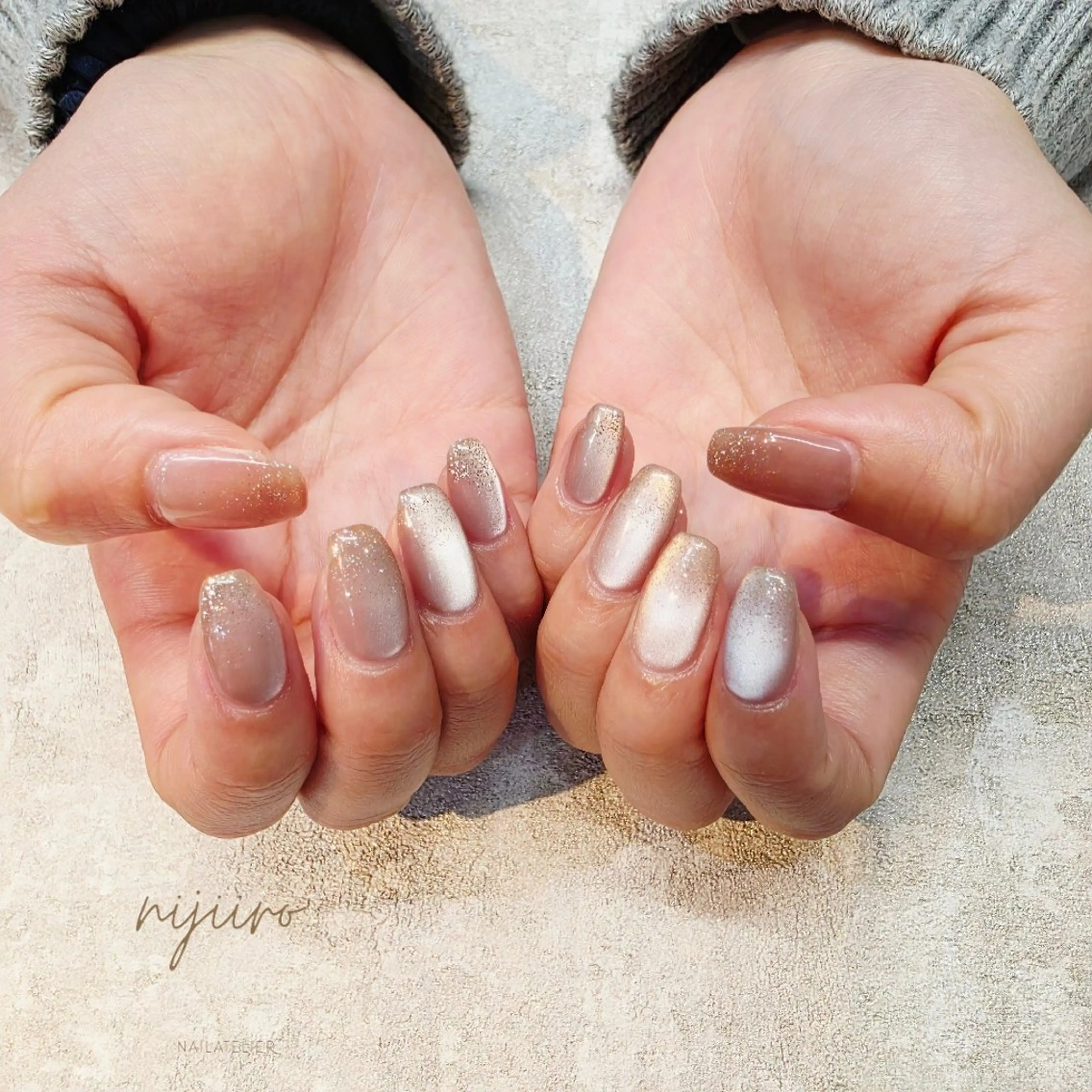 ネイル ハンドネイル nailatelier nijiiro.所属・nijiiro🌈 サトウのネイルデザイン