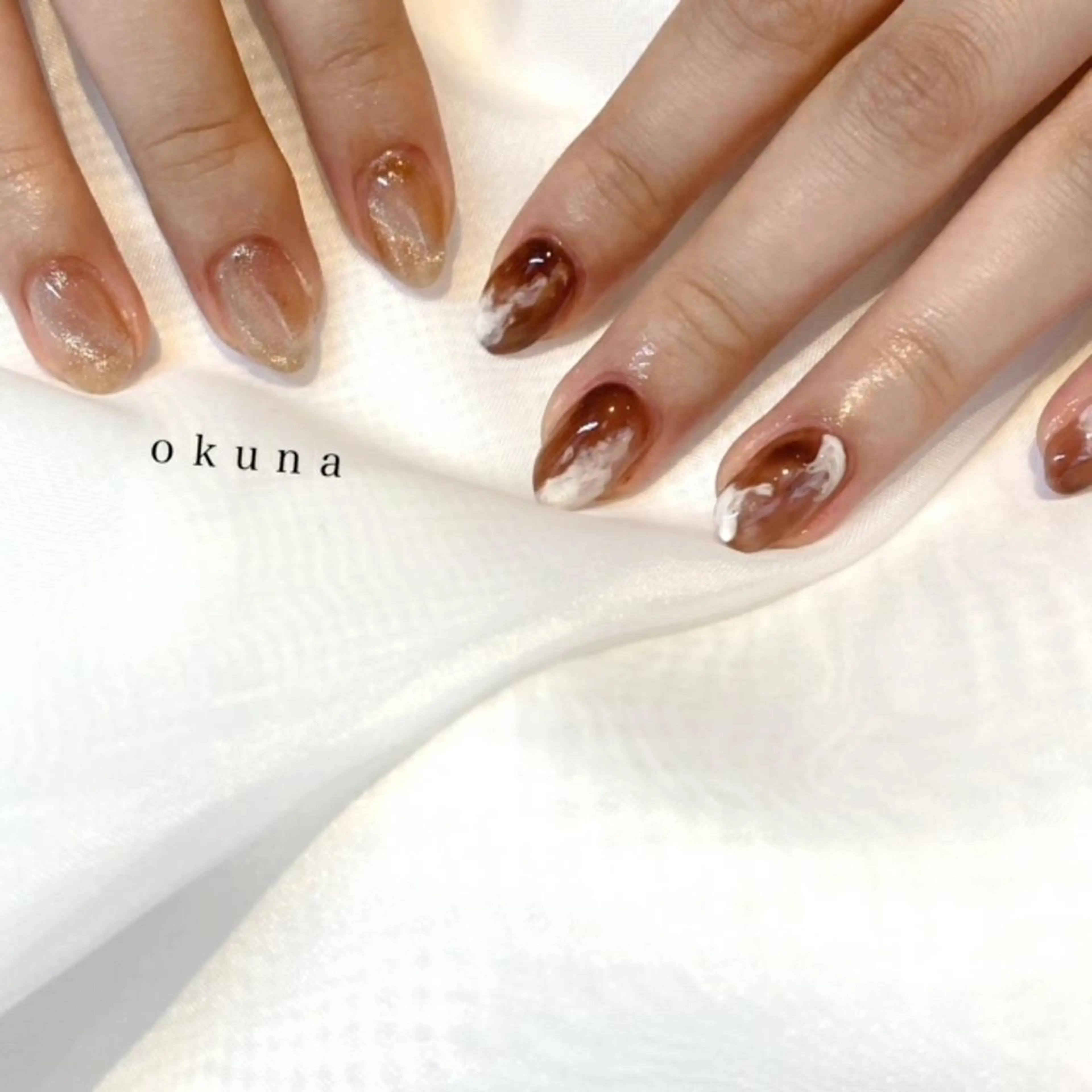 ネイル マグネットネイル ミラーネイル ニュアンスネイル ハンドネイル パンチャパンチャ ネイルサロンのネイルデザイン