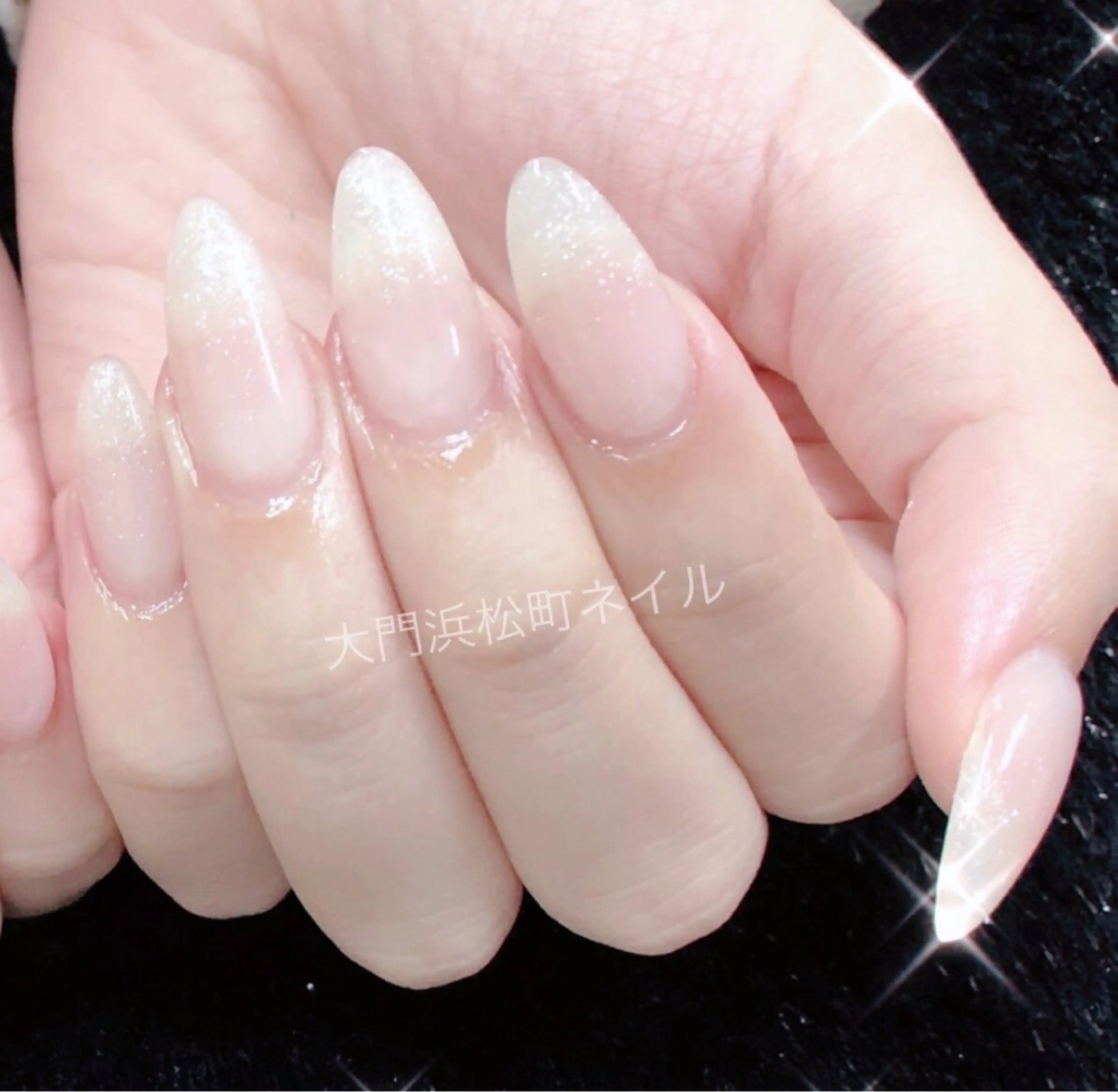 ネイル フレンチネイル ガラスフレンチ 氷ネイル・うるうるネイル マグネットネイル ミラーネイル ハンドネイル ハンドケア 大門浜松町 ネイルのネイルデザイン
