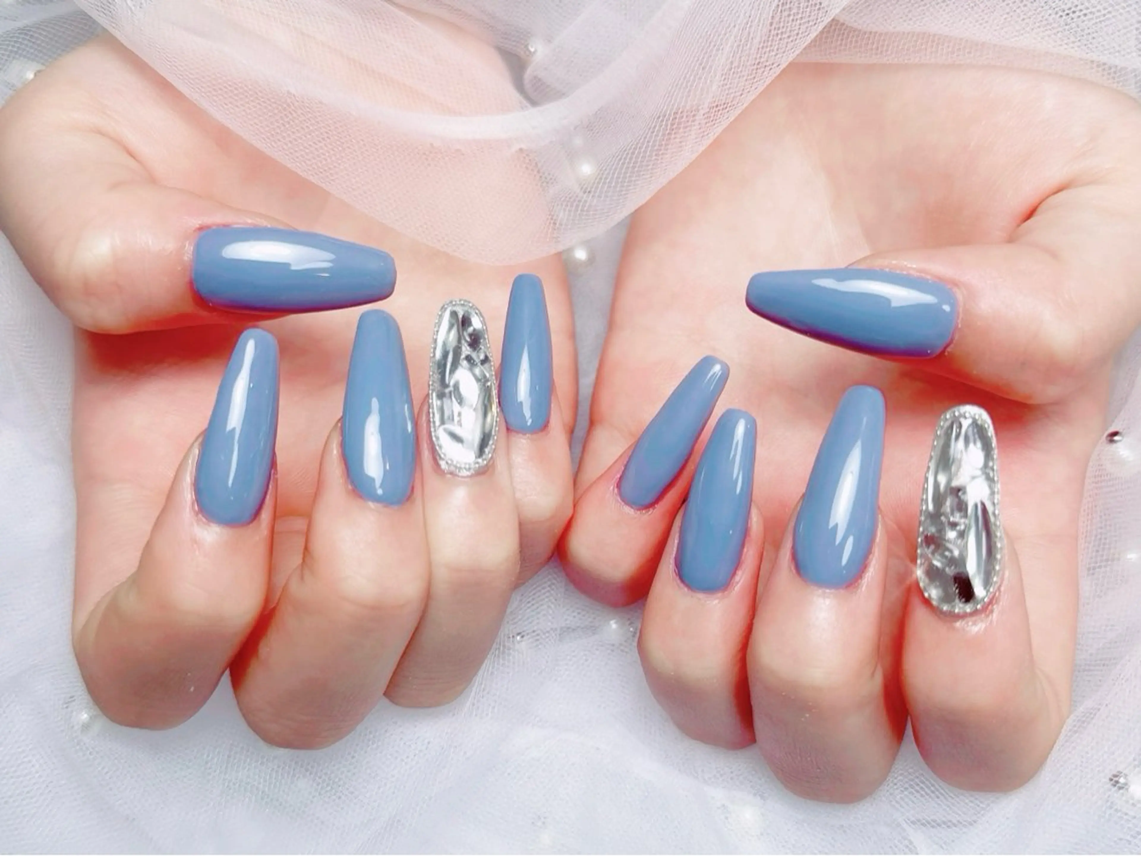 ネイル フレンチネイル ジェルネイル ハート 韓国ネイル マグネットネイル ハンドネイル ネイルサロン lotusのネイルデザイン