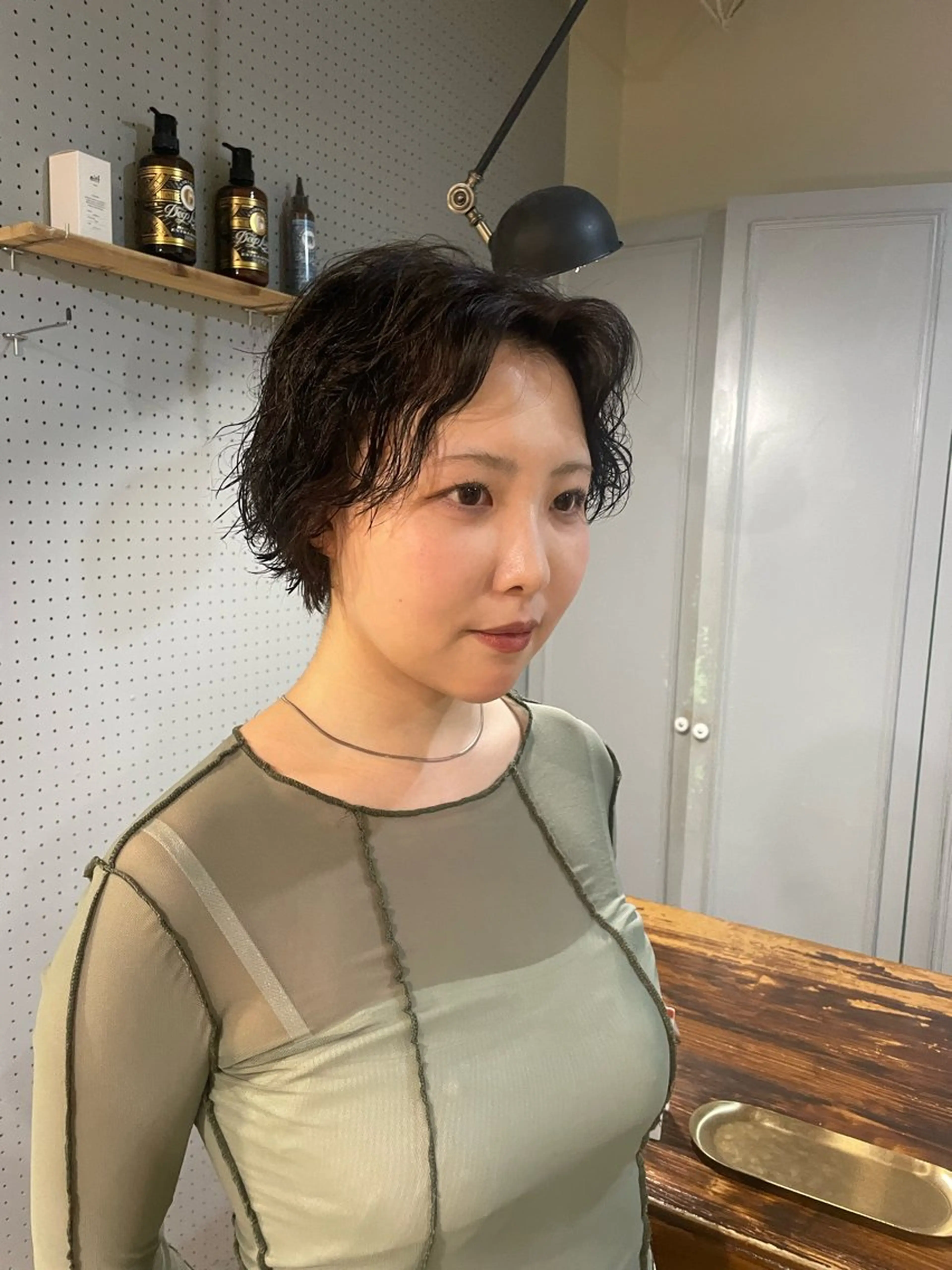 ミディアム カラー カット パーマ 🤩噂のMr.髪ポジ ティブ®️yu🤩のヘアスタイル