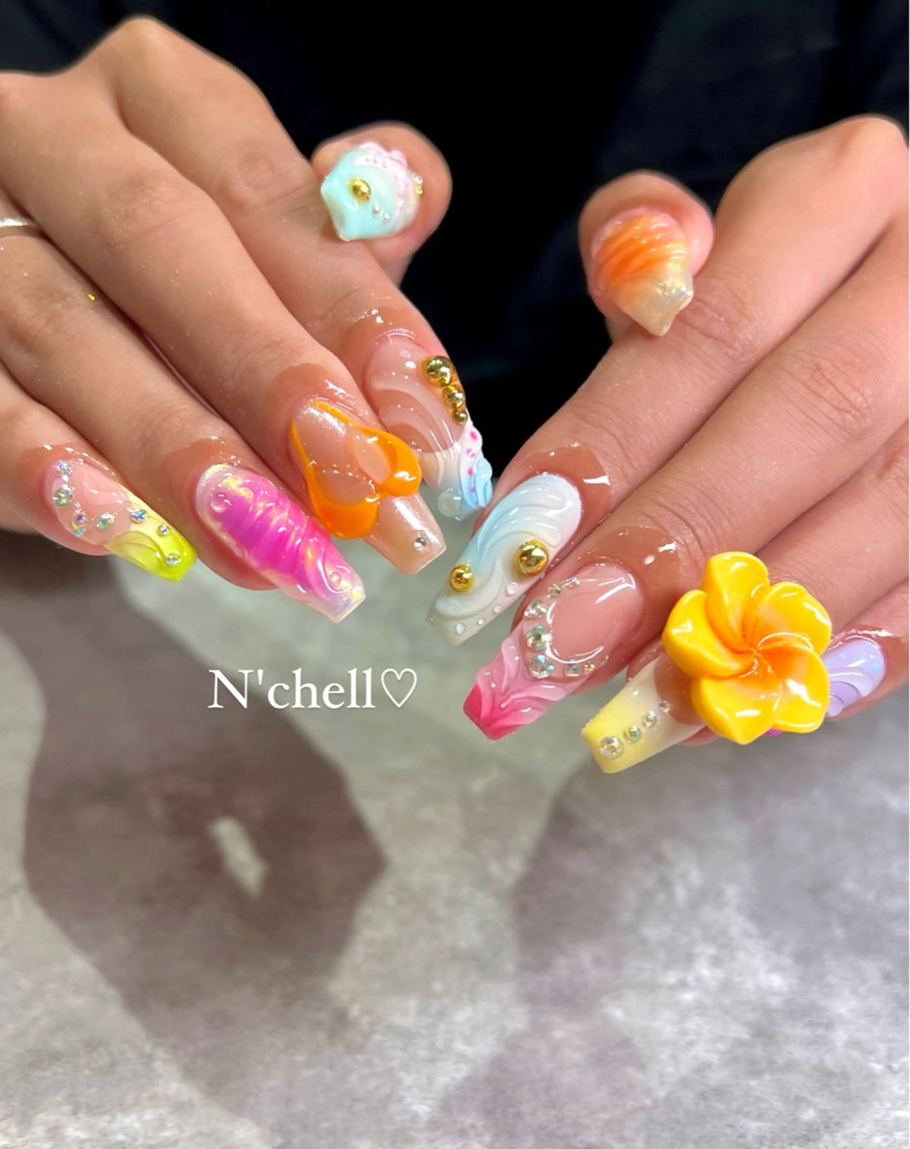 ネイル アートネイル ハンドネイル Nailist Minekiのネイルデザイン