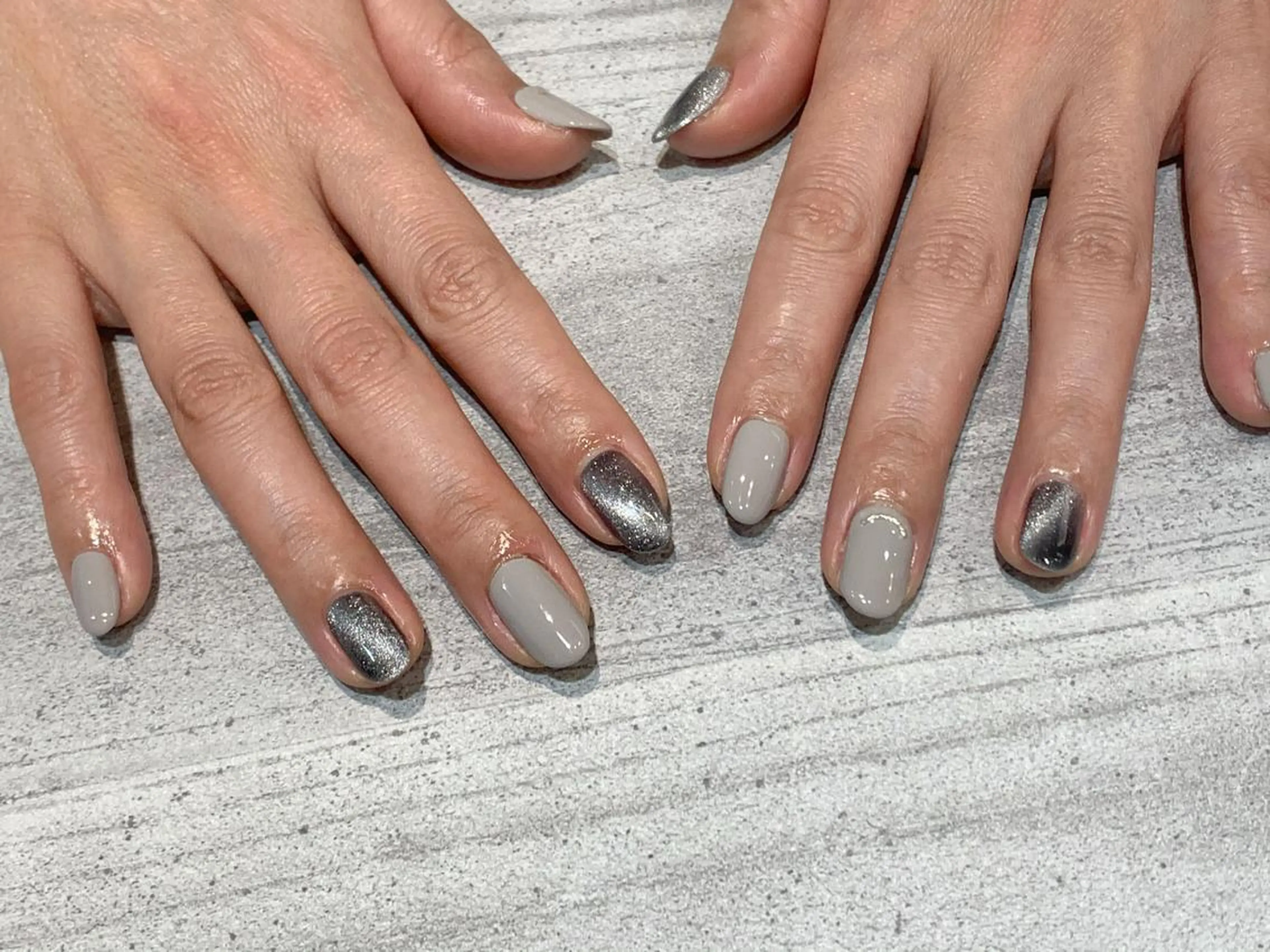 ネイル マグネットネイル ハンドネイル 金田 純香のネイルデザイン