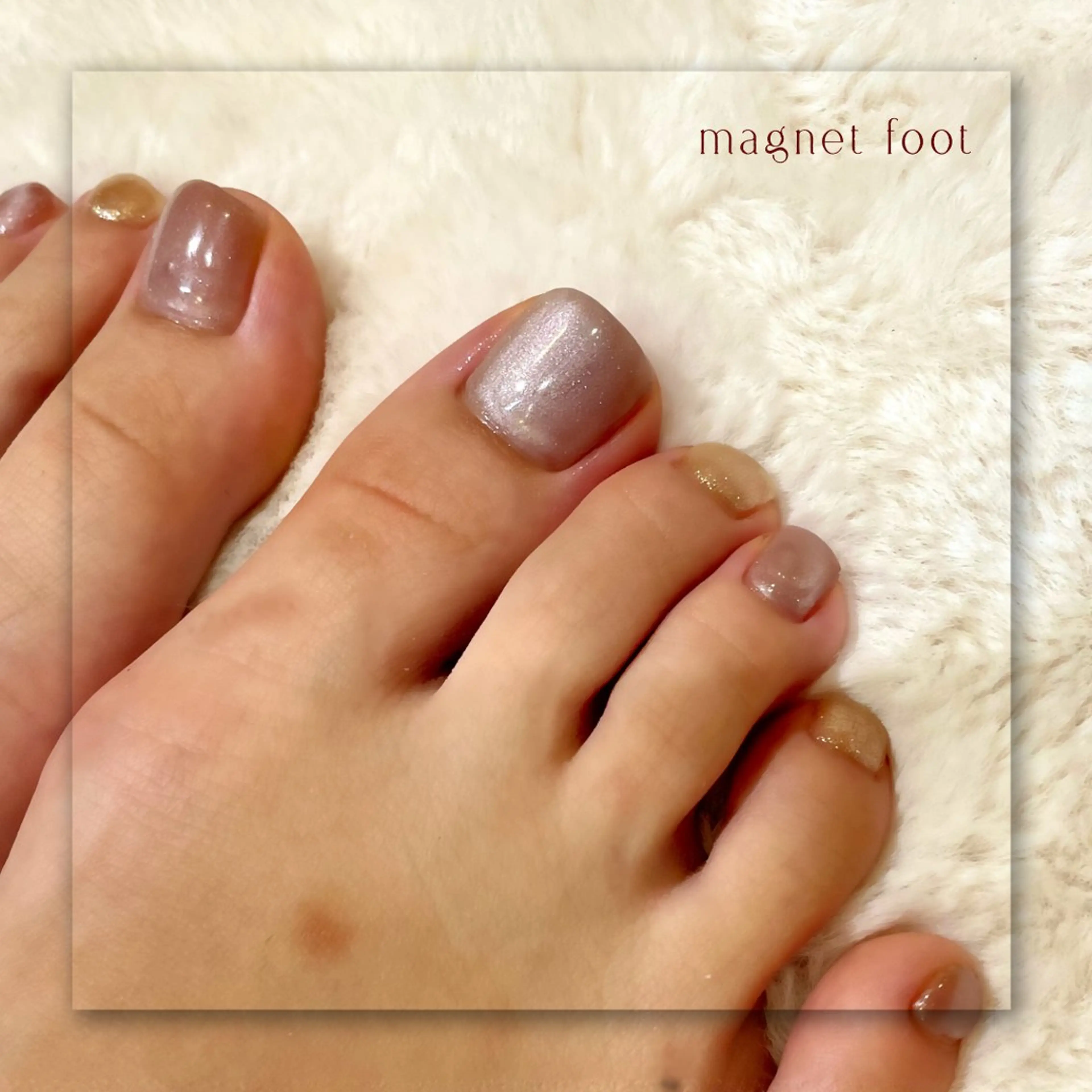 ネイル アートネイル フットネイル マグネットネイル オフィスネイル リボン Seemly 千田町店所属・フラワーパラジェル 🌸シームリーエミのネイルデザイン