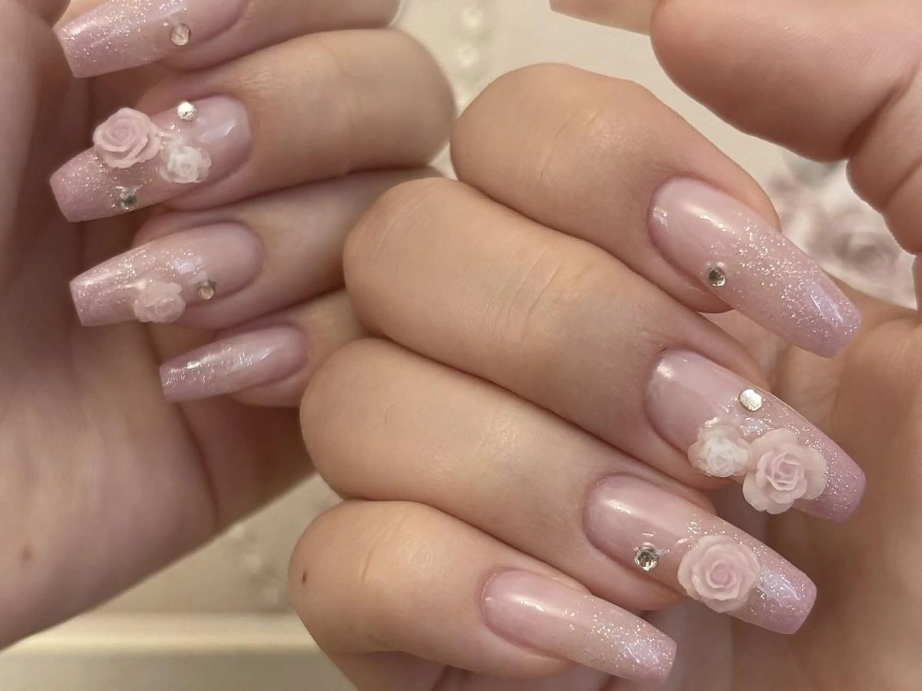ネイル 長さ出し 持ち込み バレンタイン ハンドネイル Mio💖Belle Nail Salonのネイルデザイン