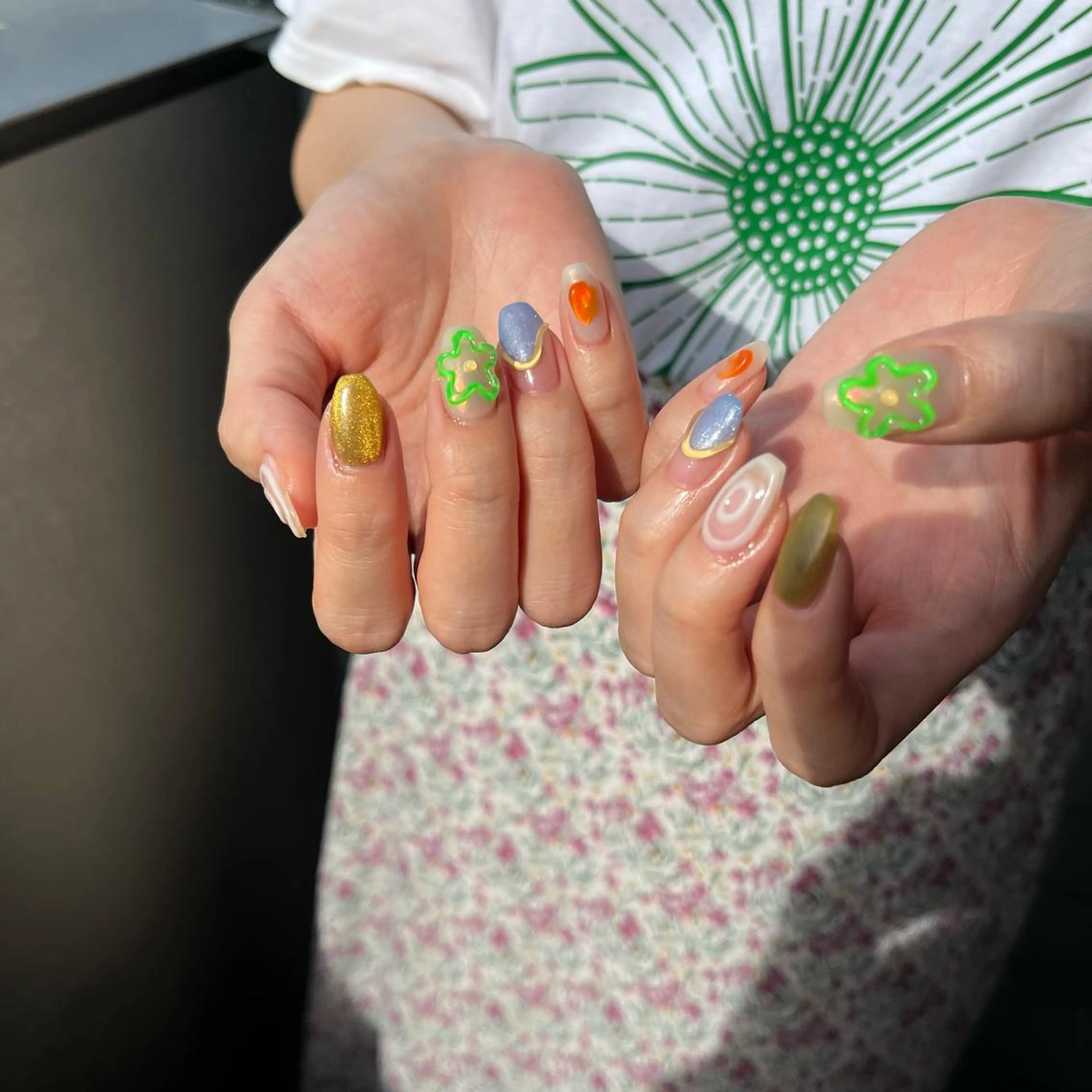 【オフなし】💚artコース(持ち込みも!/店内サンプルもok！​〜​90min)🤝自爪を削らないパラジェル使用☺︎の写真