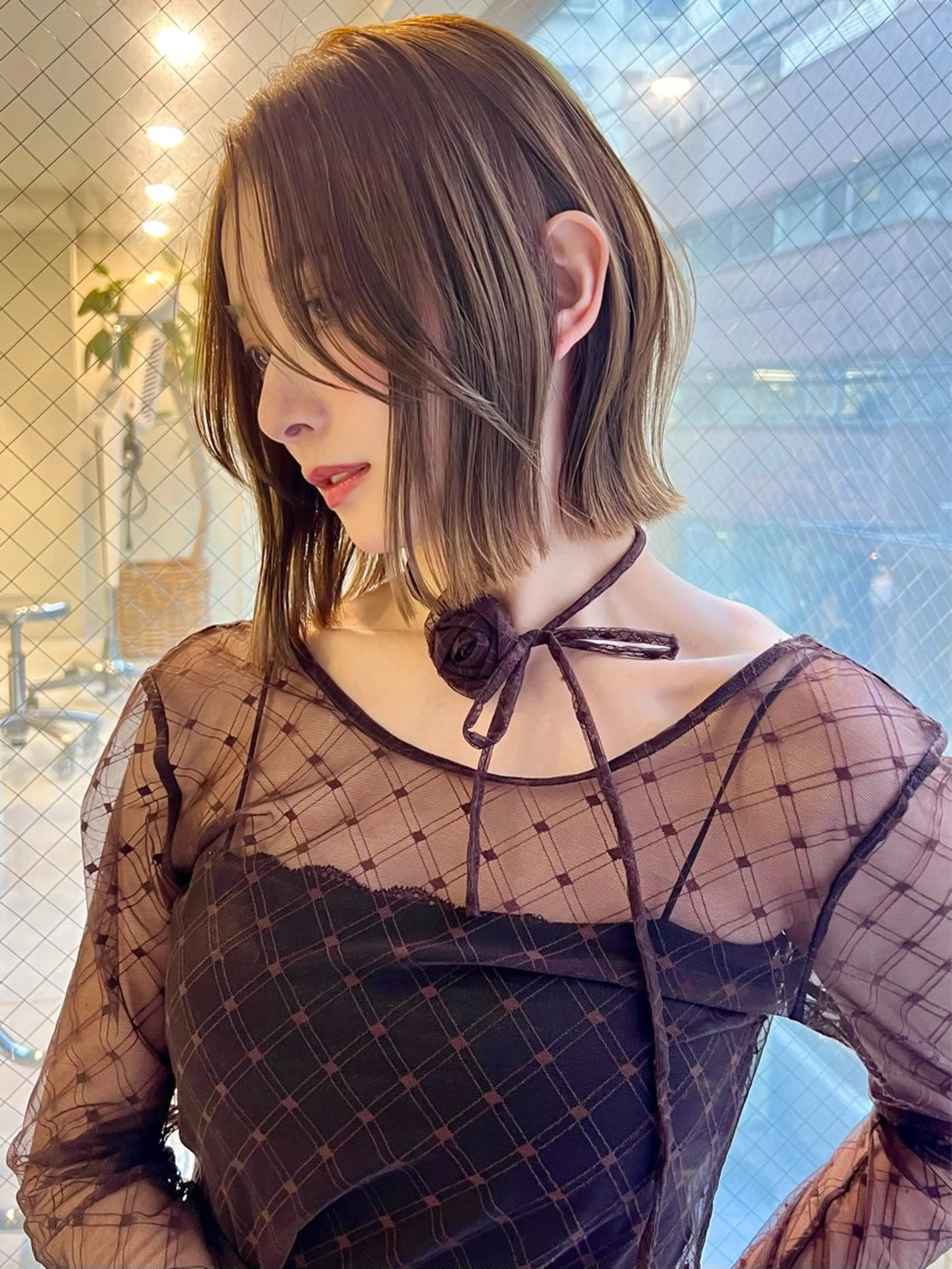 ショート カラー ブラウンカラー 透明感カラー カット ヘアカラー 小顔ボブ jilblanカホのヘアスタイル