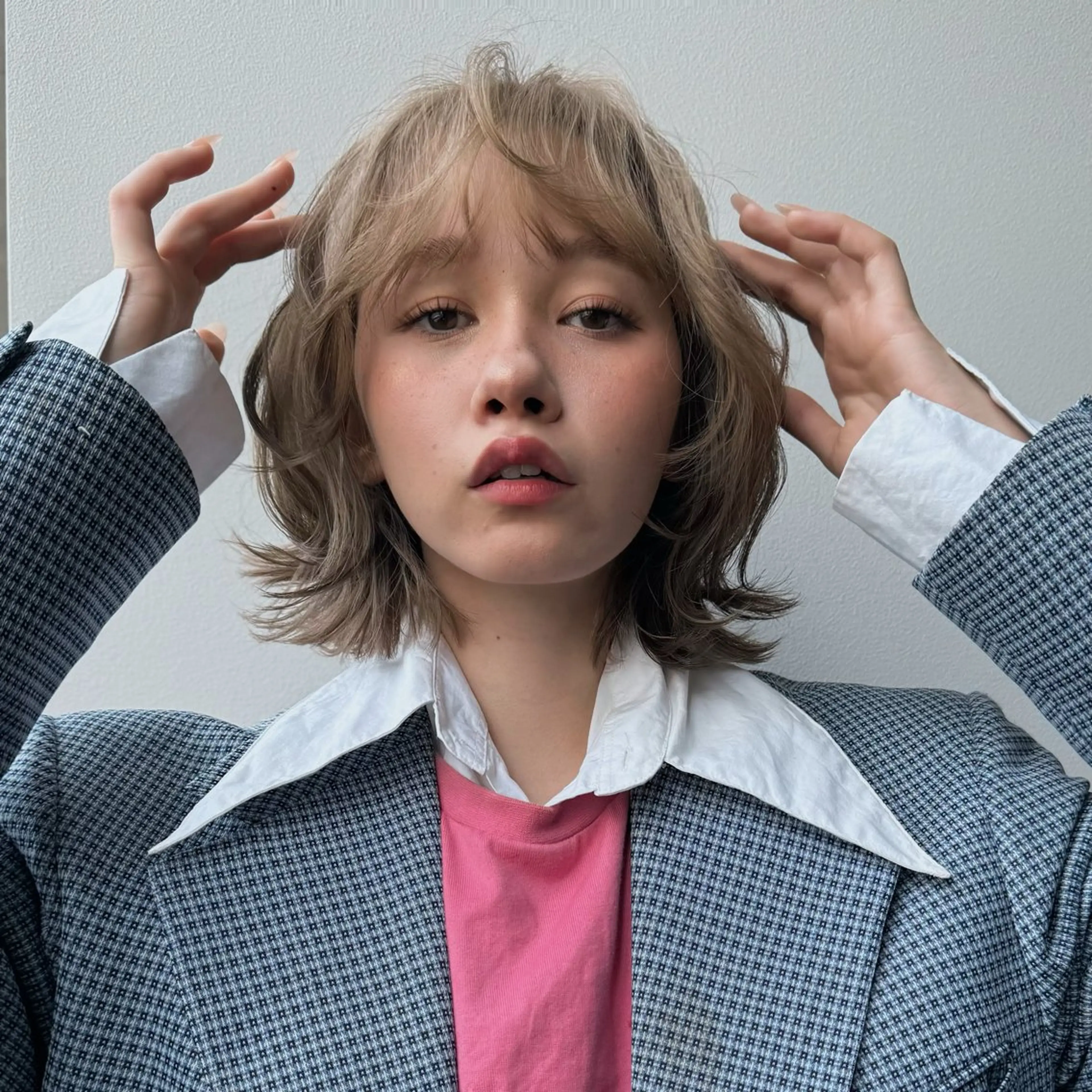 ミディアム カット ヘアカラー 🩵縮毛矯正・ボブ 岩原朋也🩵のヘアスタイル