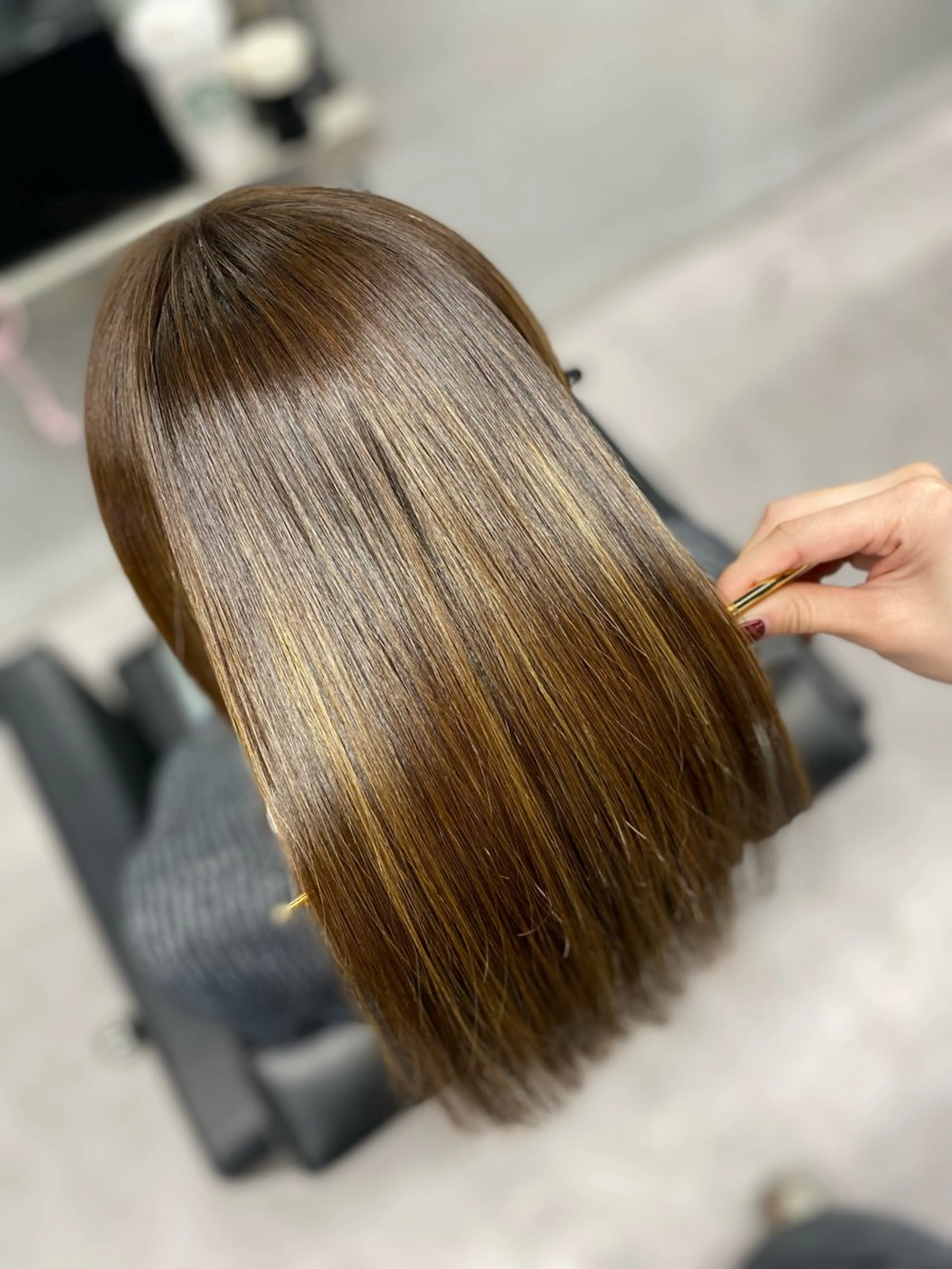 ロング カット 縮毛矯正 トリートメント 艶髪/縮毛矯正 🫧辻野海羽のヘアスタイル