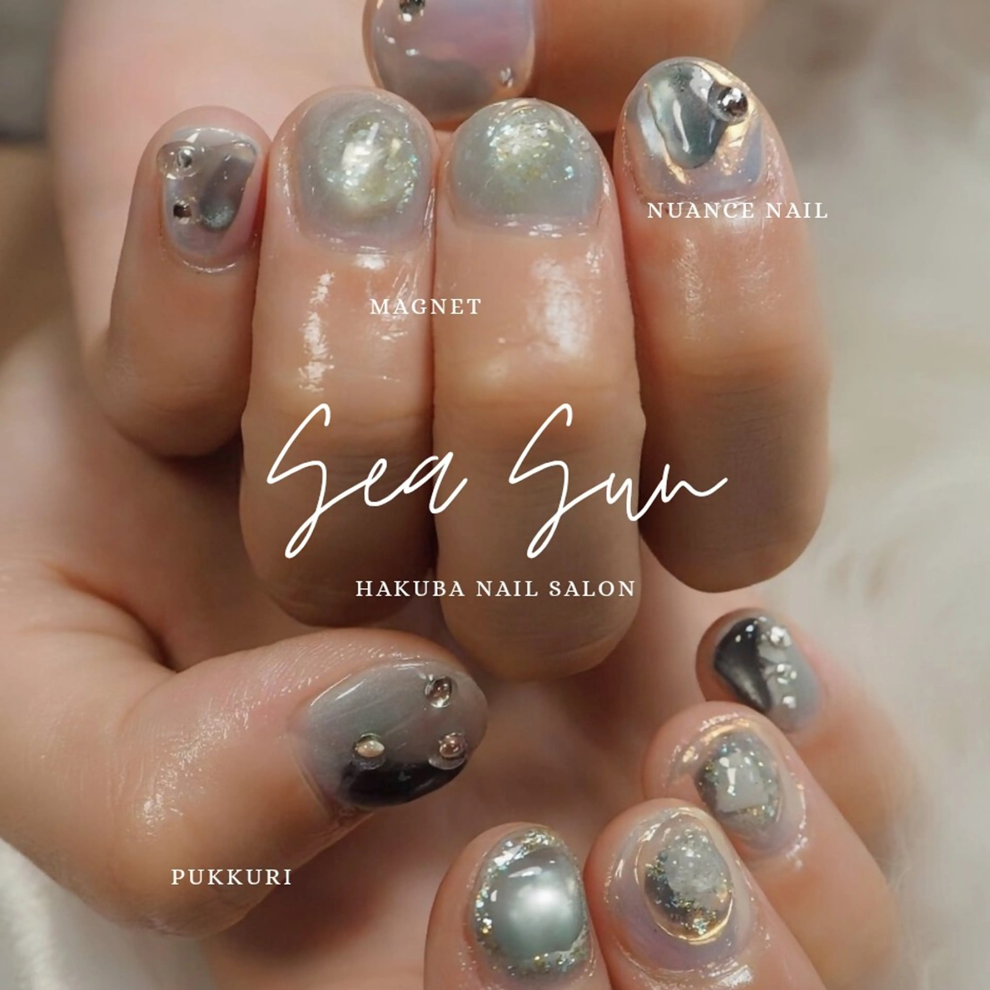 ネイル ニュアンスネイル ハンドネイル 白馬ネイルサロン （しーさん）のネイルデザイン