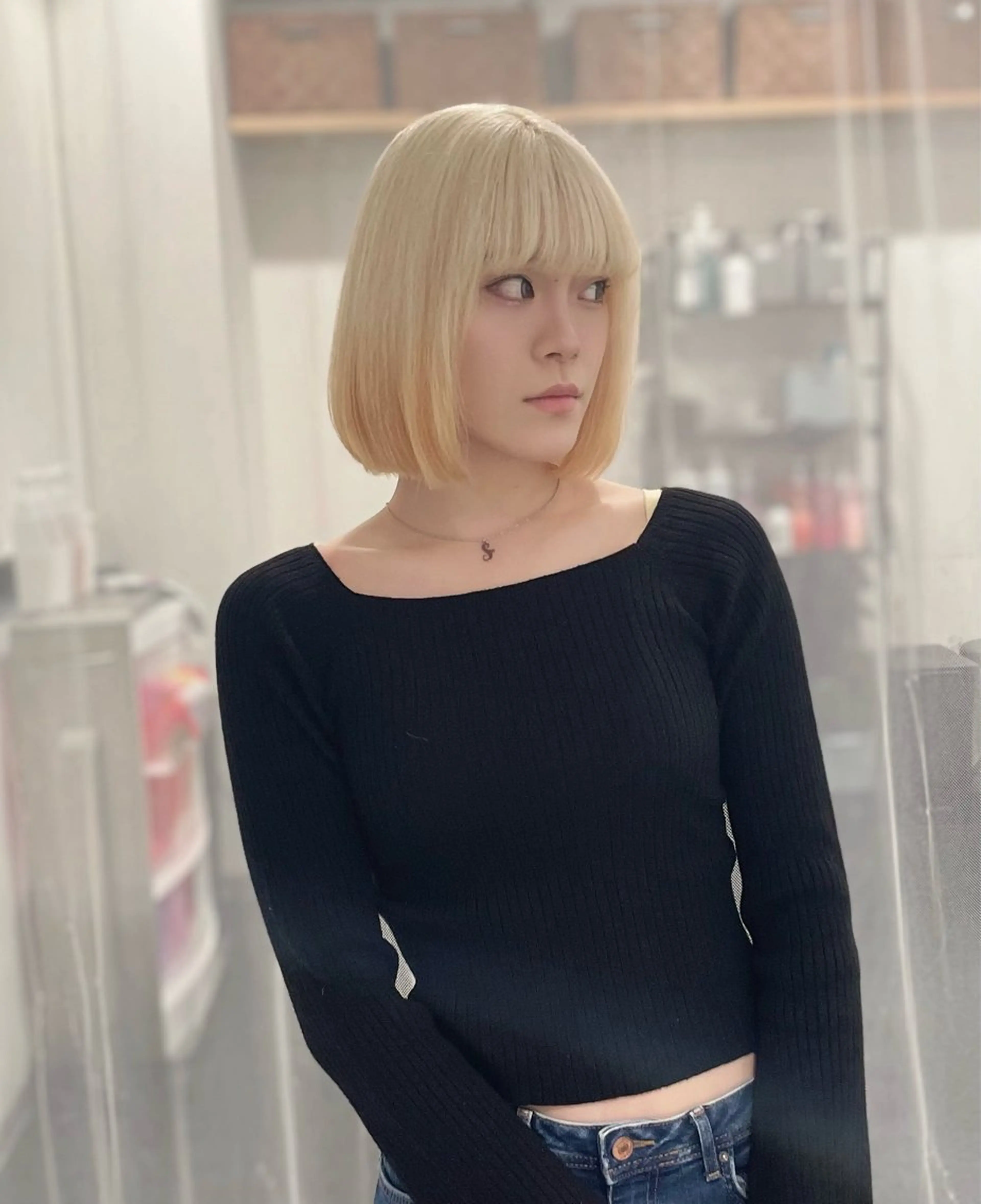 ミディアム カラー ヘアカラー トリートメント GaKu/ハイトーン /ブリーチ/ブロンドのヘアスタイル