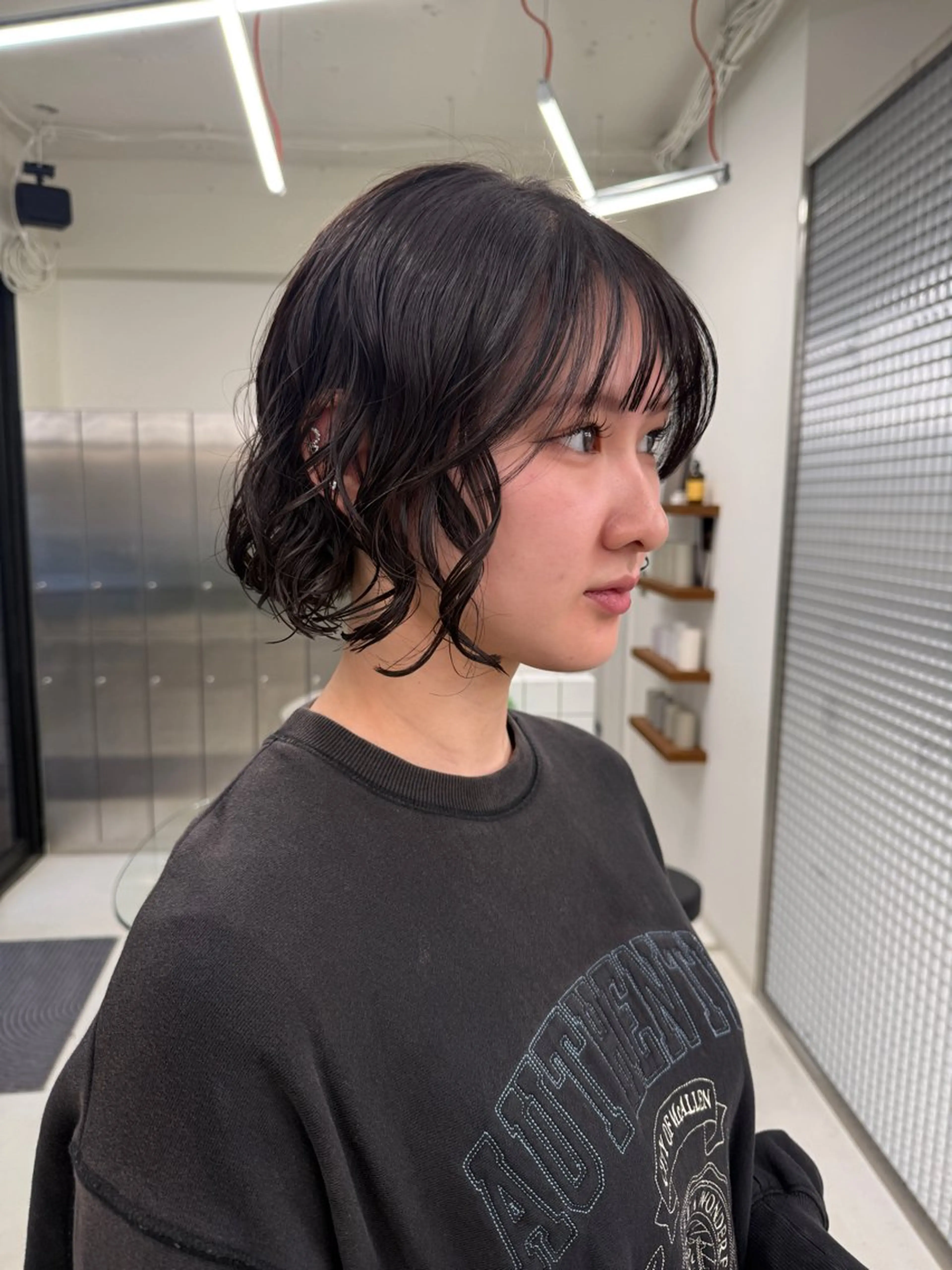 ミディアム カラー パーマ カット パーマ 表参道/髪質改善・ 透明感 colorのヘアスタイル