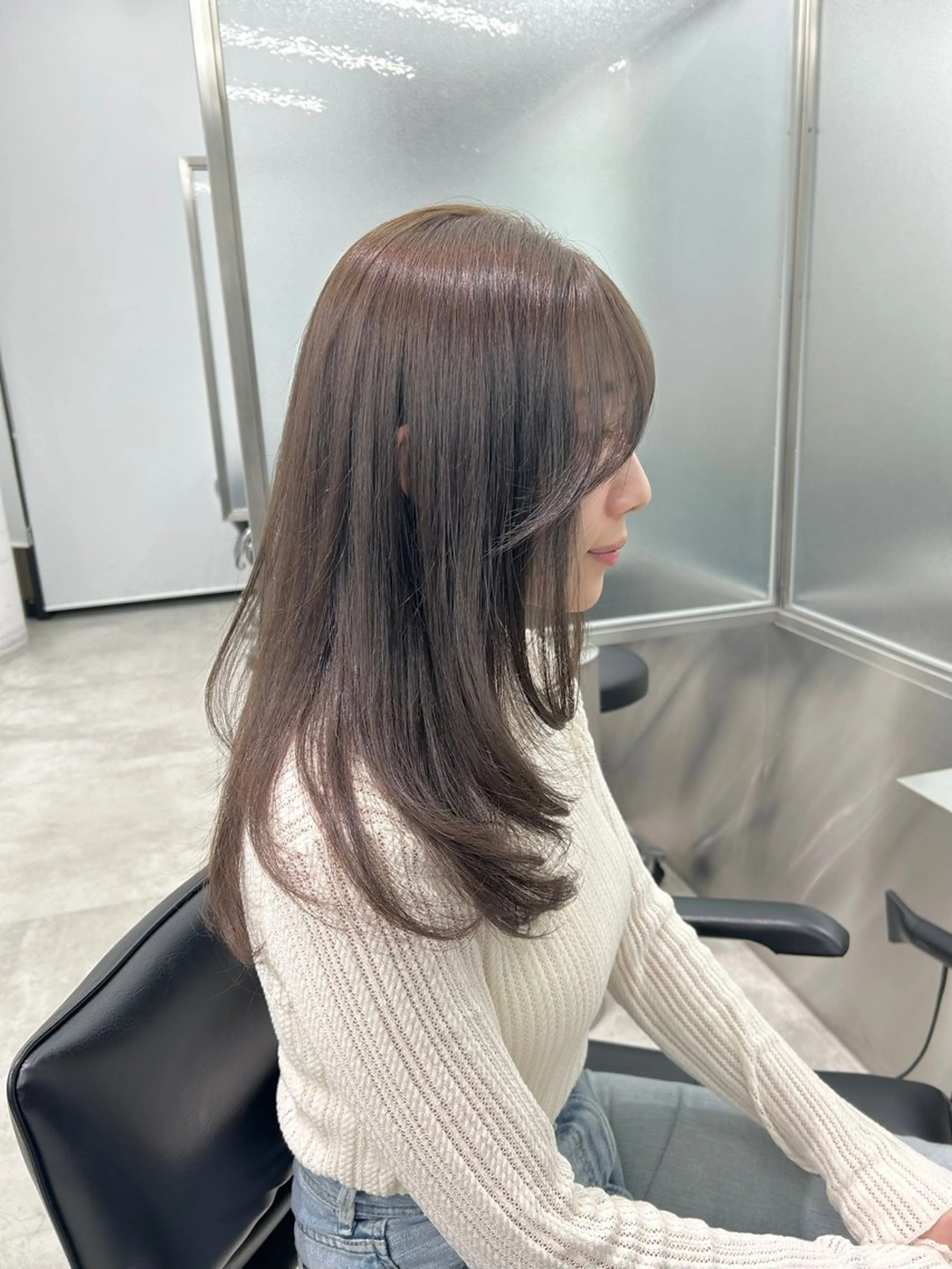 セミロング レイヤーカット GO TODAY  SHAIR SALON 梅田NU茶屋町店所属・田中成美/レイヤー カット/透明感カラーのヘアスタイル