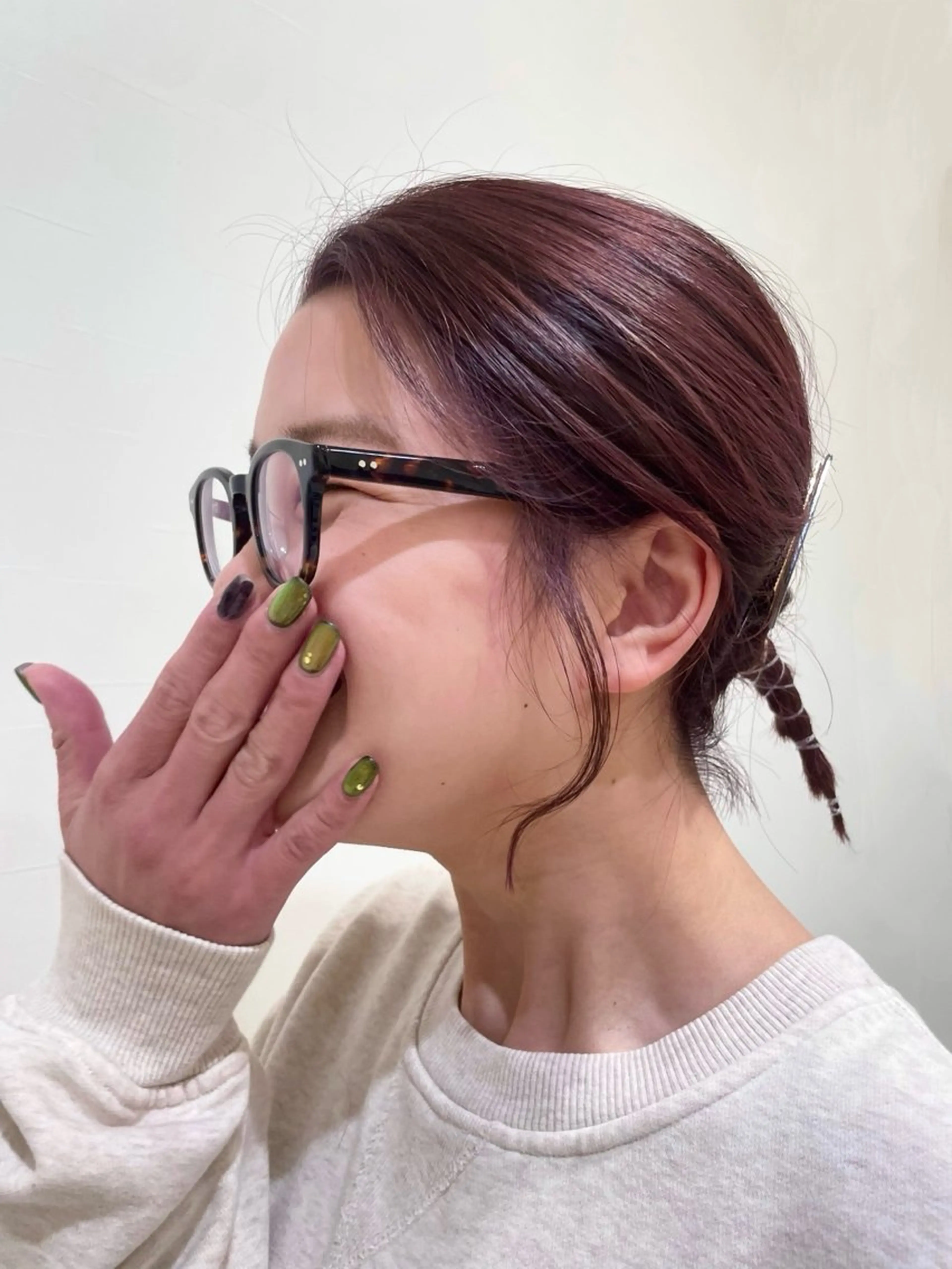 ミディアム カラー ブリーチ ラベンダーカラー ブリーチなしカラー ピンクカラー ピンクラベンダー ヘアカラー トリートメント mao/天神ブリーチ ハイトーンカラーのヘアスタイル