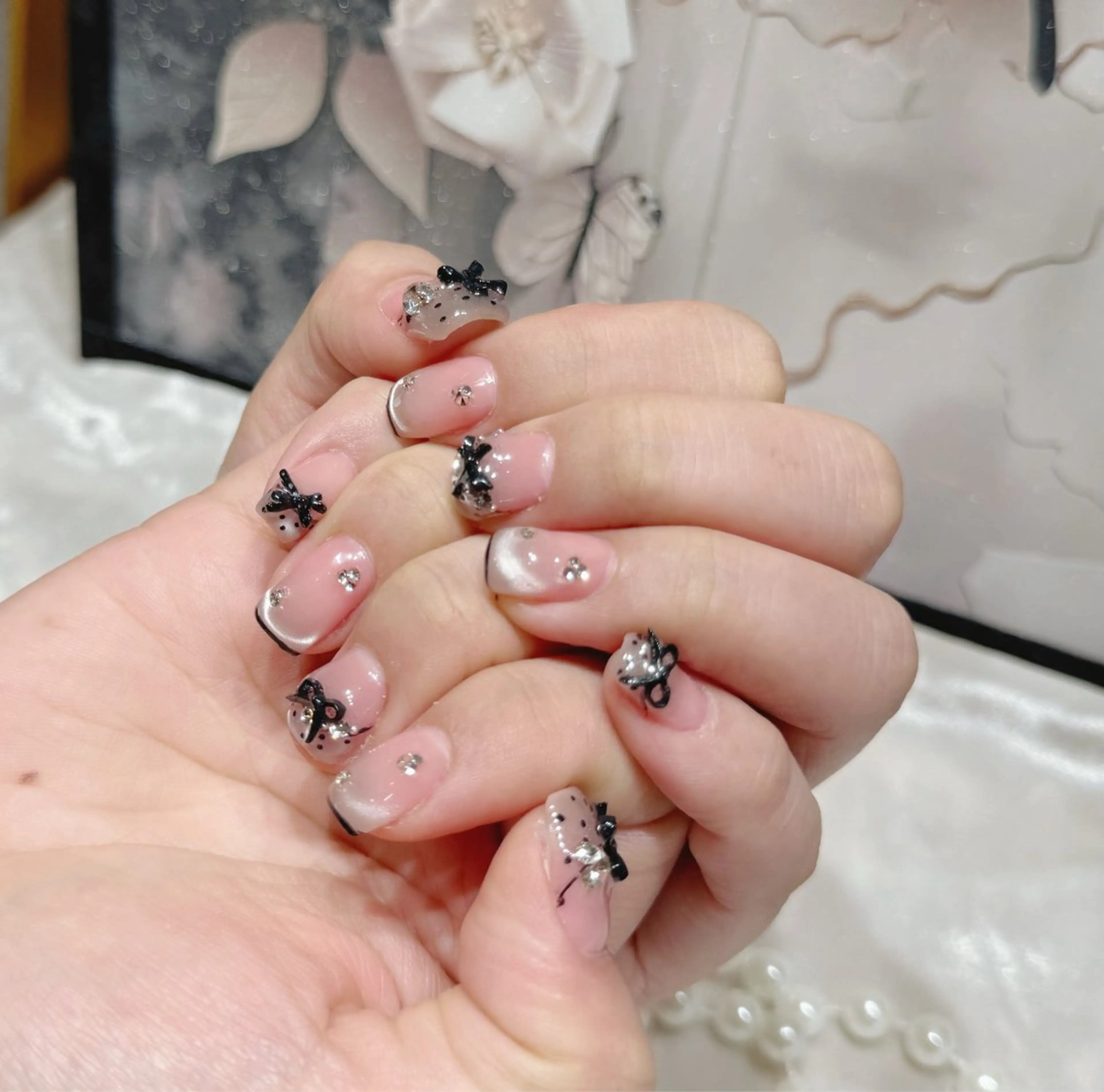 ネイル アートネイル フットネイル ジェルネイル ハート マグネットネイル Babarla　Nail　Salon所属・babarla Nailのネイルデザイン
