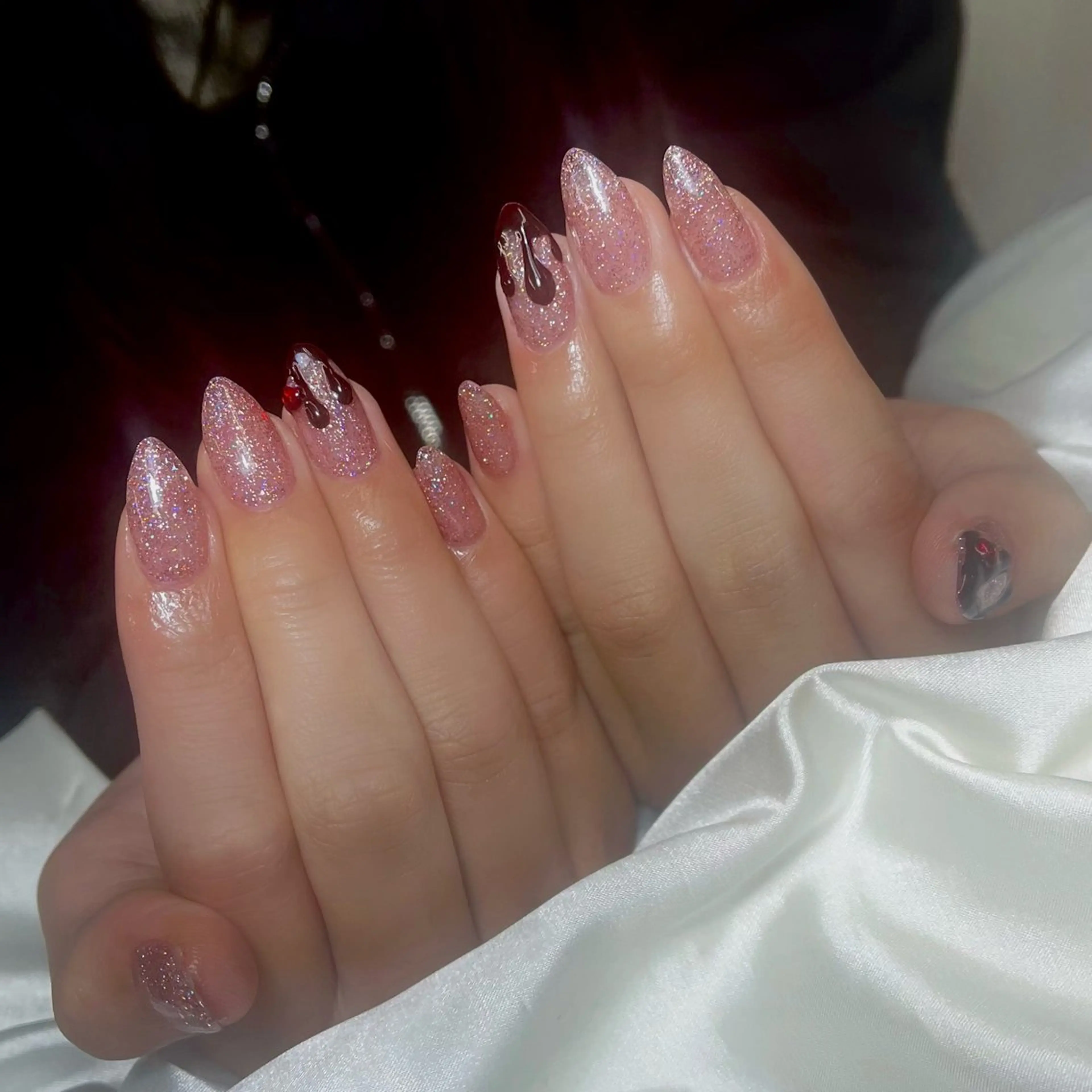 ネイル チークネイル 桜ネイル 長さ出し フットネイル ジェルネイル ハンドネイル Maika's nailのネイルデザイン