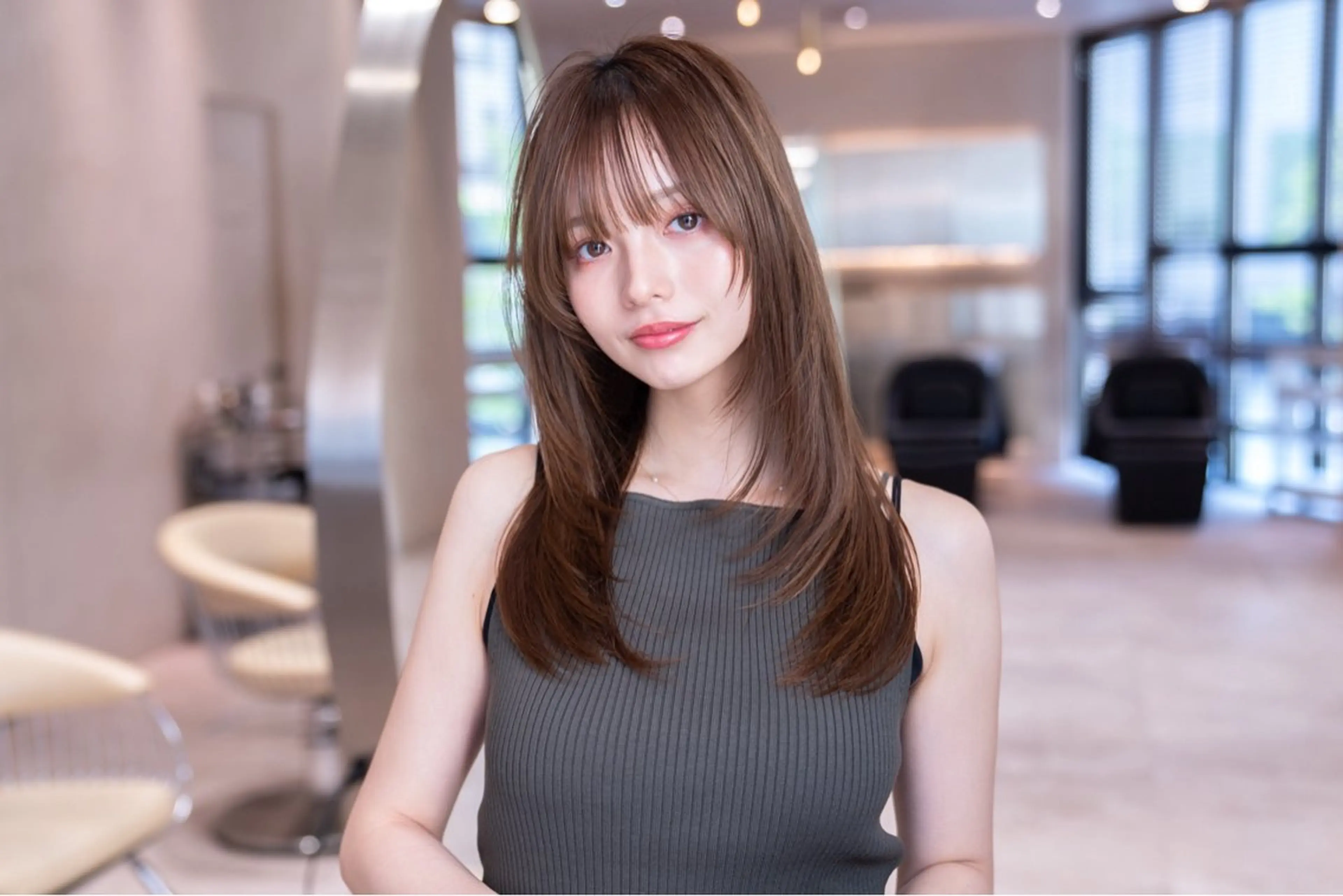 ミディアム カラー カット ヘアカラー トリートメント 🉐レイヤー/塩見 弘樹🉐渋谷のヘアスタイル