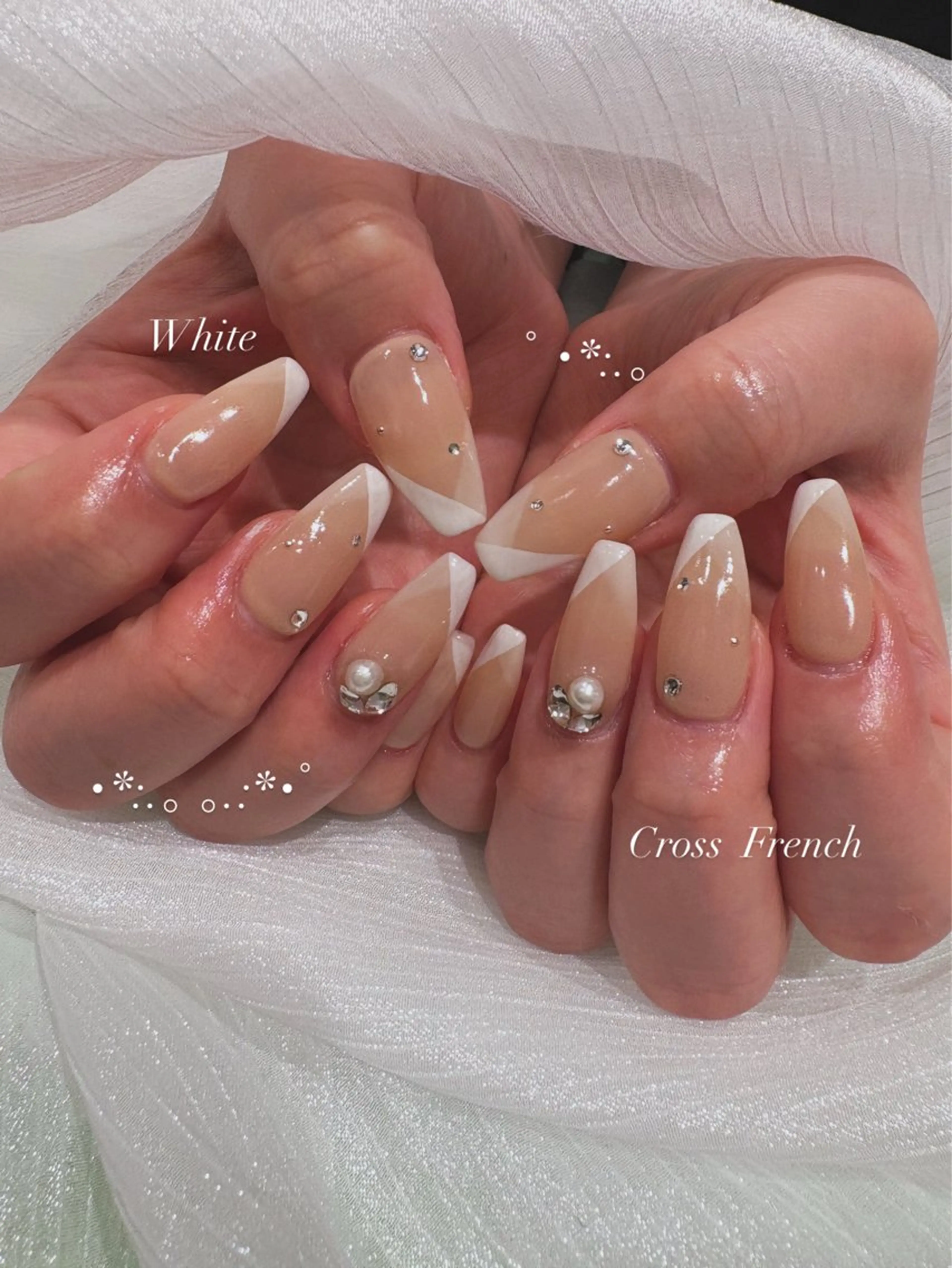 ネイル フレンチネイル ハンドネイル She nail studio 原宿所属・パラジェル有/ スカルプ/mahoのネイルデザイン