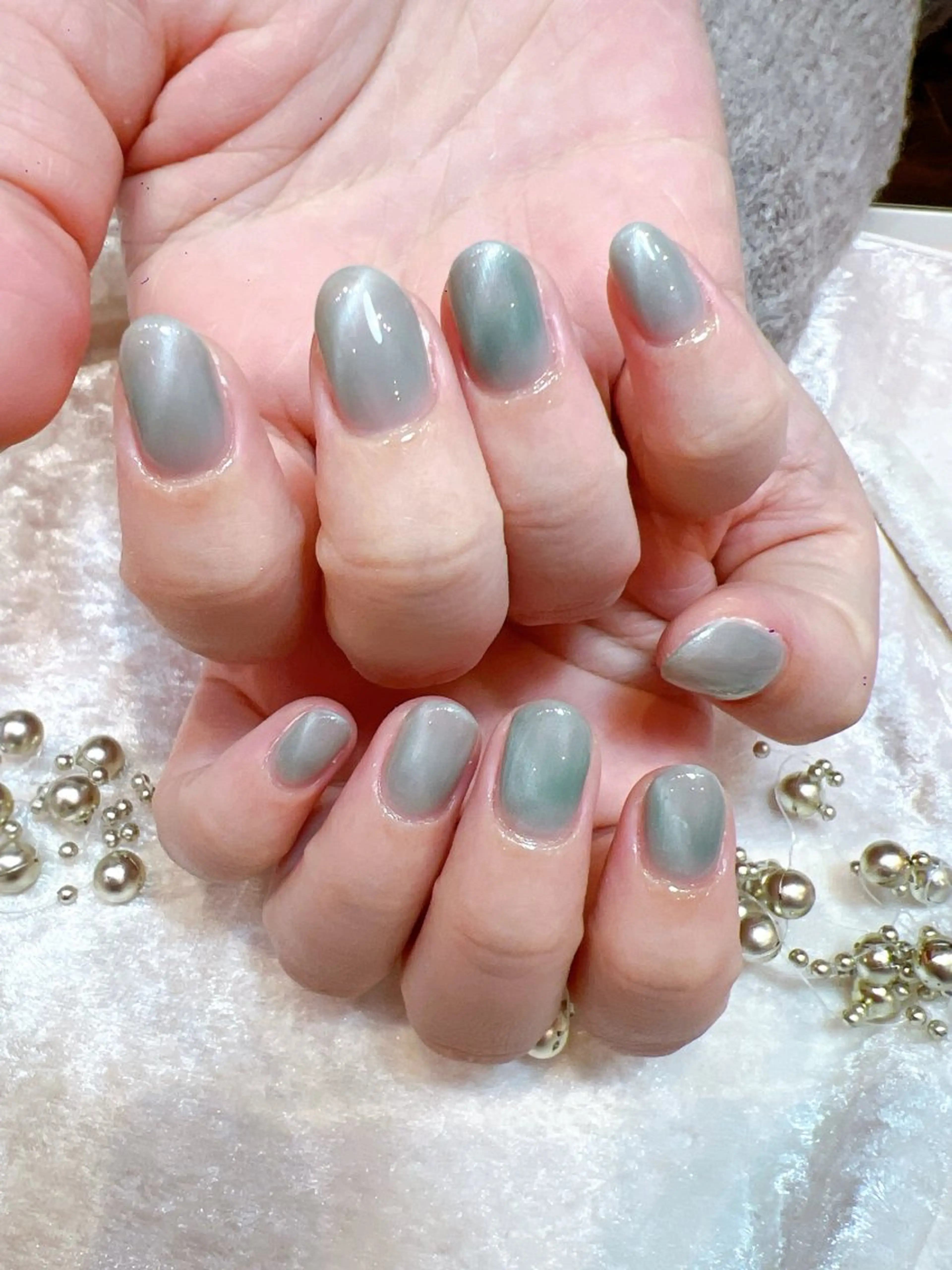 ネイル マグネットネイル マグネットワンカラー ワンカラーネイル ネイル＆まつ毛 COCONail 池袋東口所属・COCONeil 井上のネイルデザイン