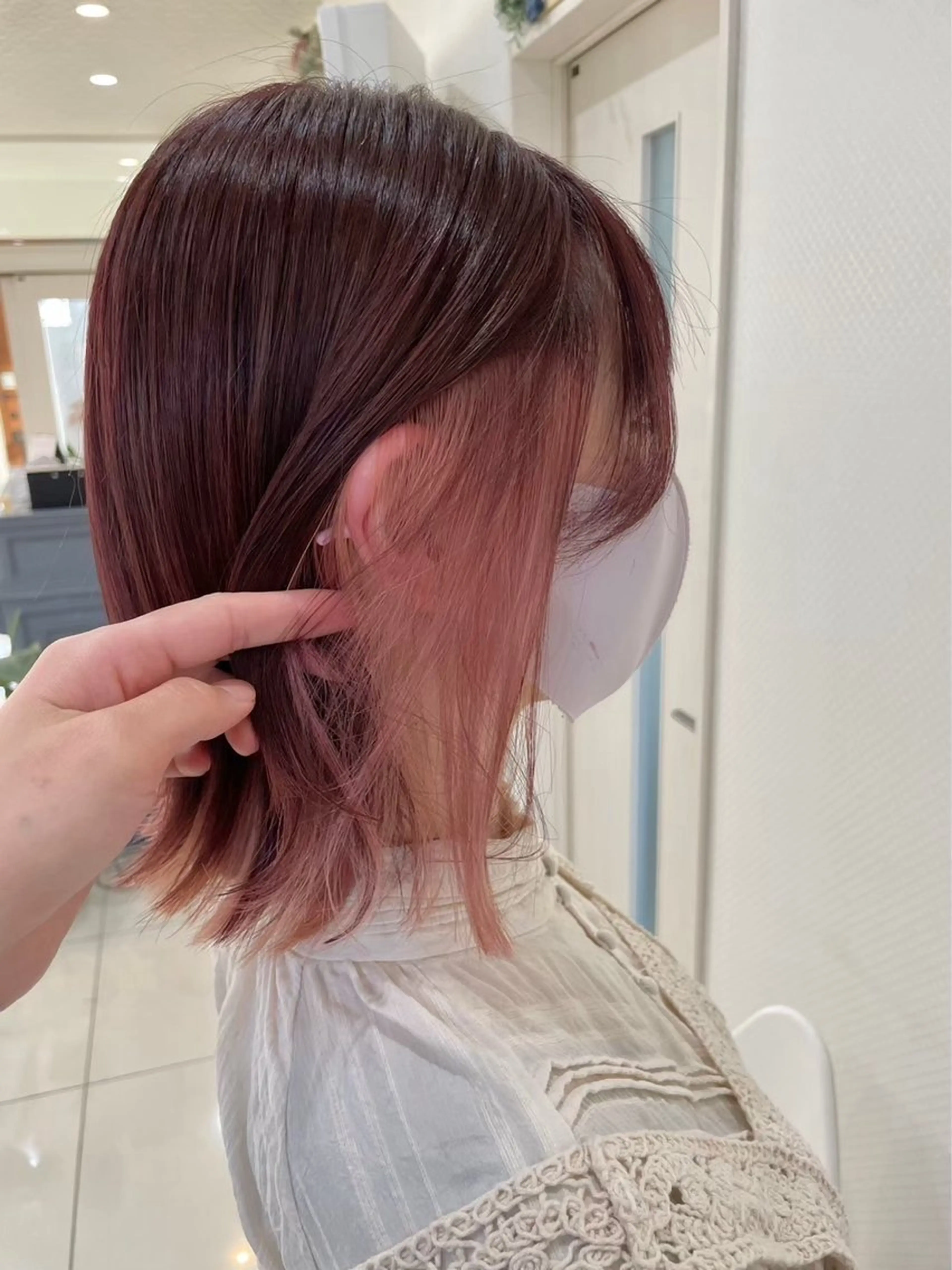 ショート カラー ブリーチ ピンクカラー メンズサロンクロ所属・今井 匠のヘアスタイル