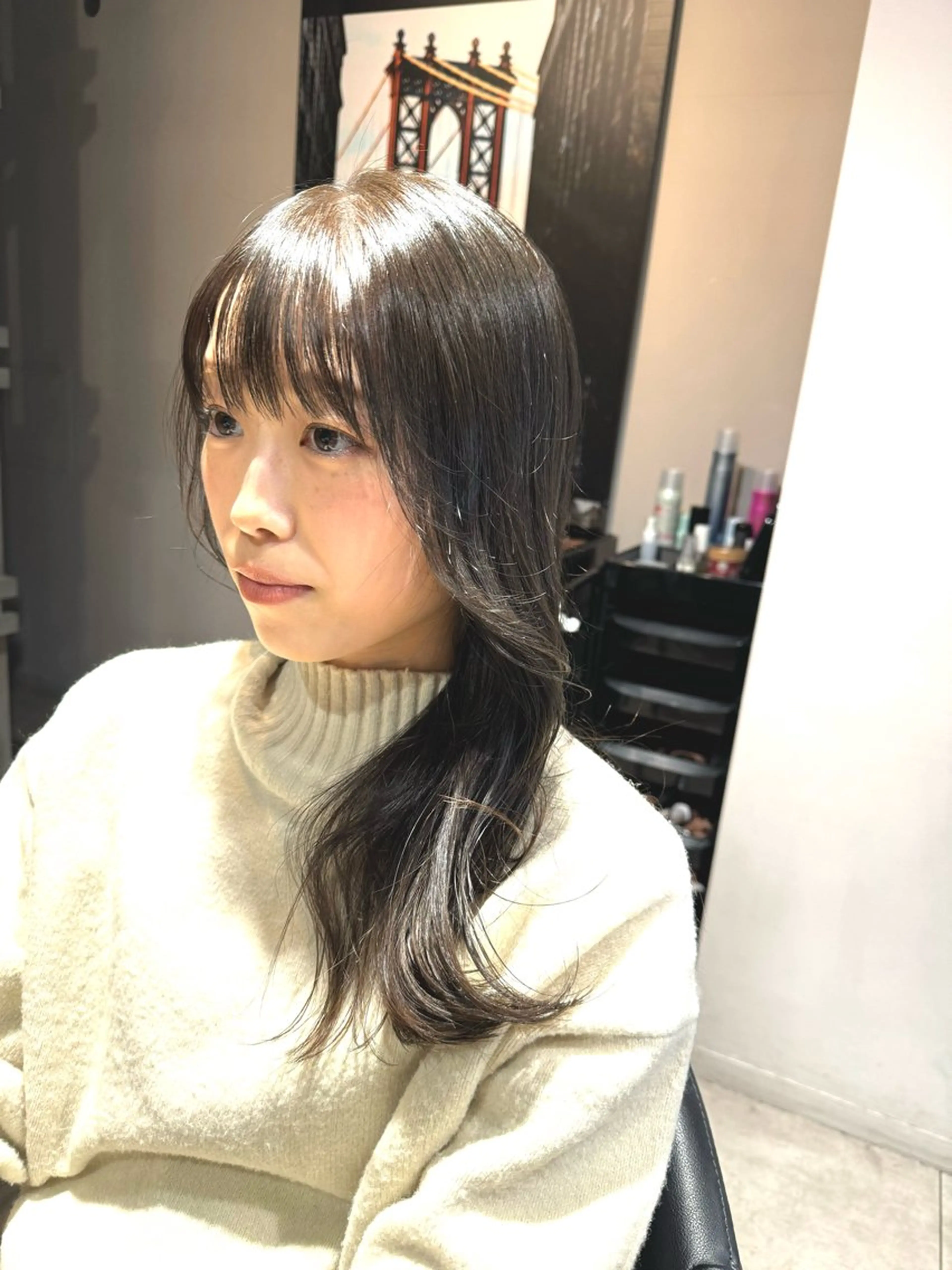 セミロング カラー 透明感カラー カット ヘアカラー トリートメント Dxxxx III所属・女性目線の大人 メンズ*Ayakaのヘアスタイル