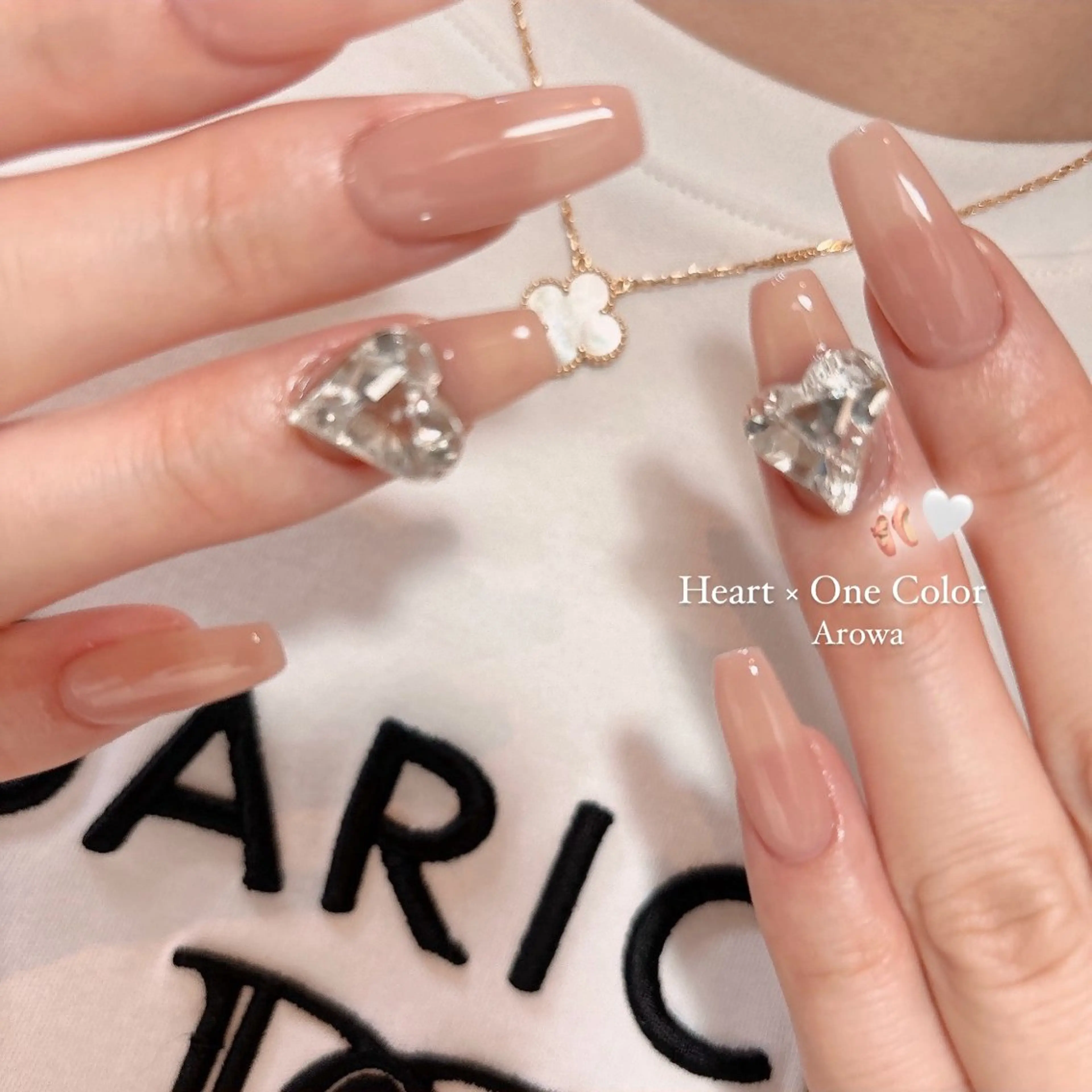 ネイル アートネイル ハート ハンドネイル Arowa 伊田のネイルデザイン