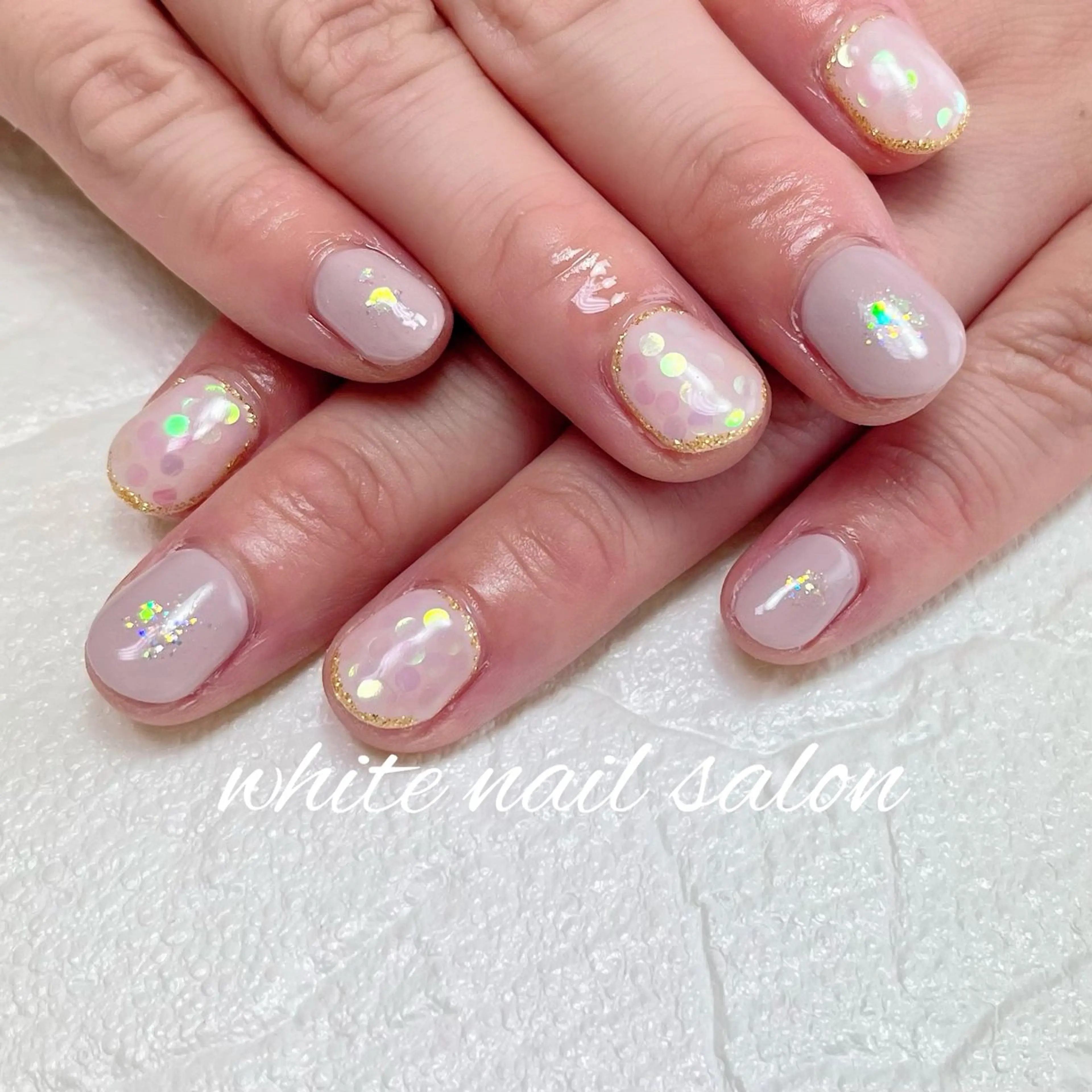ネイル ラメ(グリッター) ハンドネイル white nail salonのネイルデザイン
