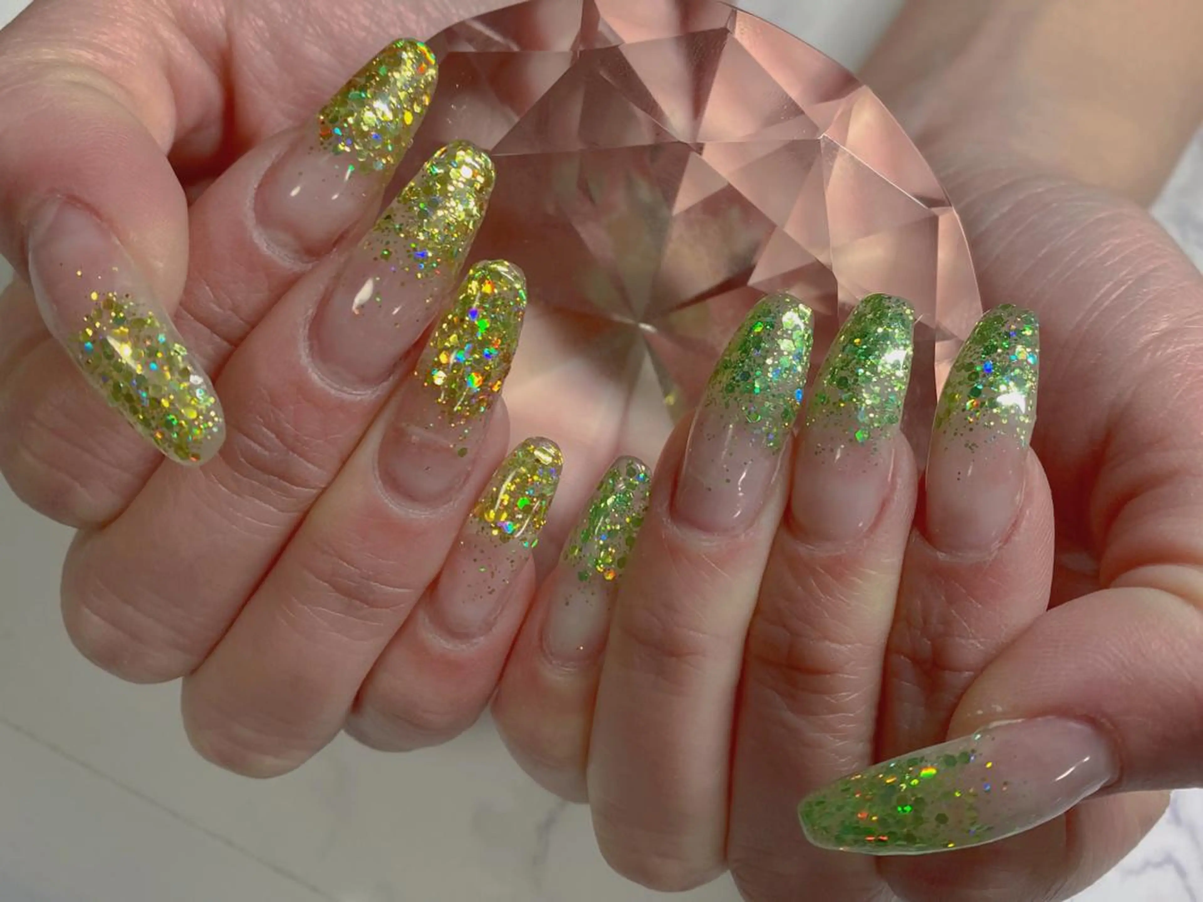 ネイル ラメ(グリッター) ラメグラデーション ハンドネイル riko nailのネイルデザイン