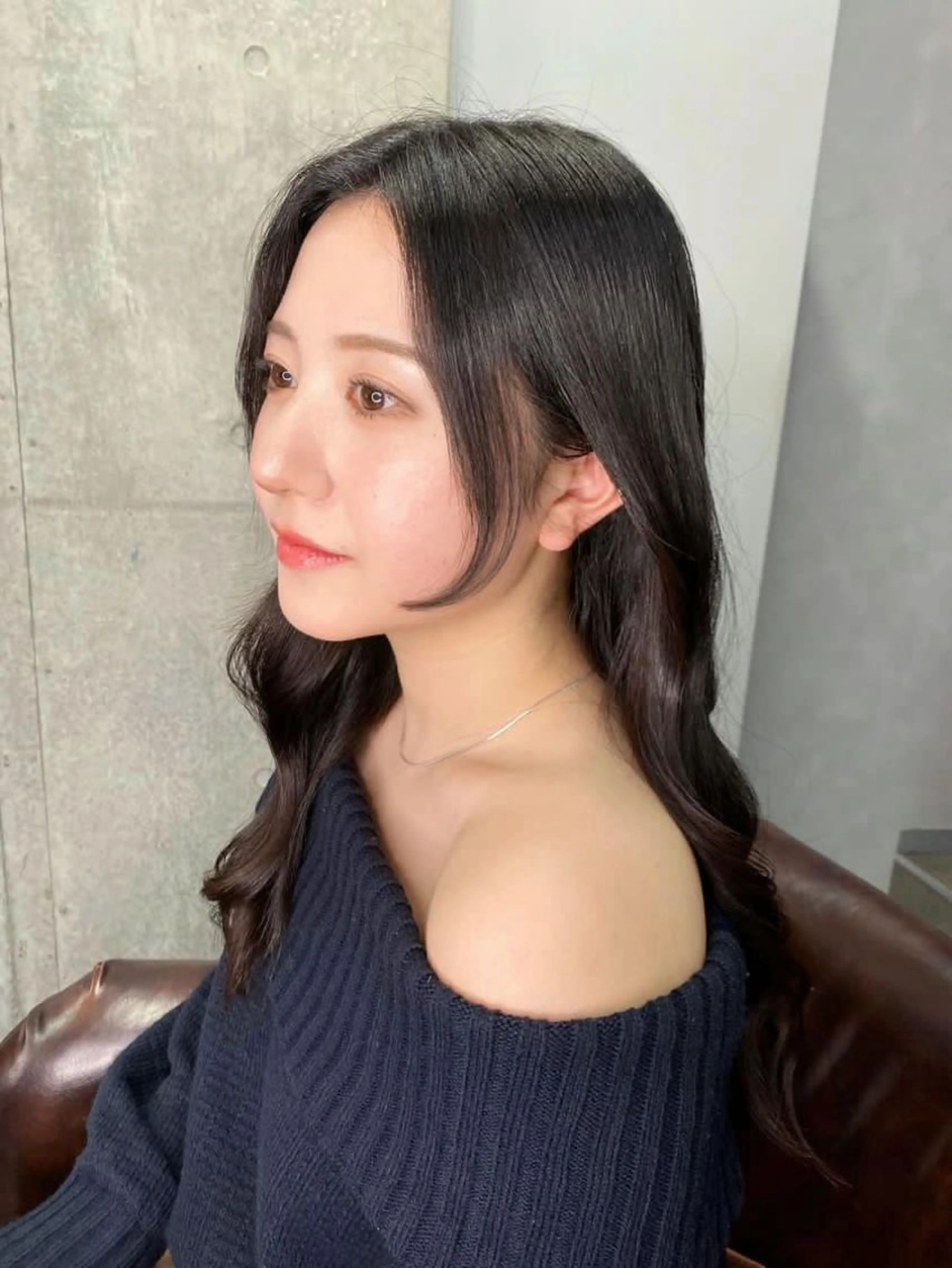 ロング カラー ブリーチ ケアカラー 透明感カラー ブリーチなしカラー 髪質改善 韓国/ワンホンヘア 髪質改善/MaCoのヘアスタイル