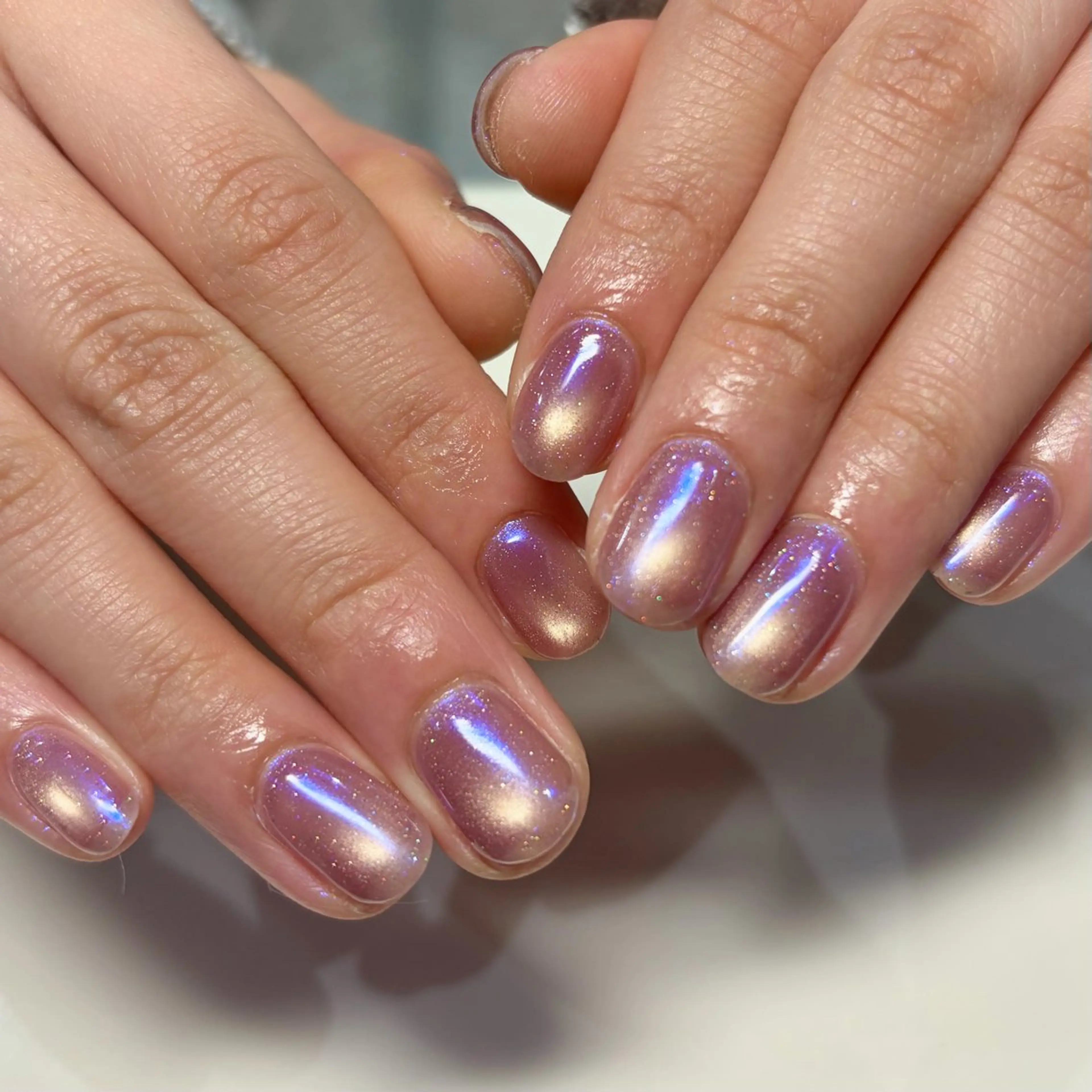 ネイル オーロラネイル マグネットネイル Akazawa Nanaのネイルデザイン