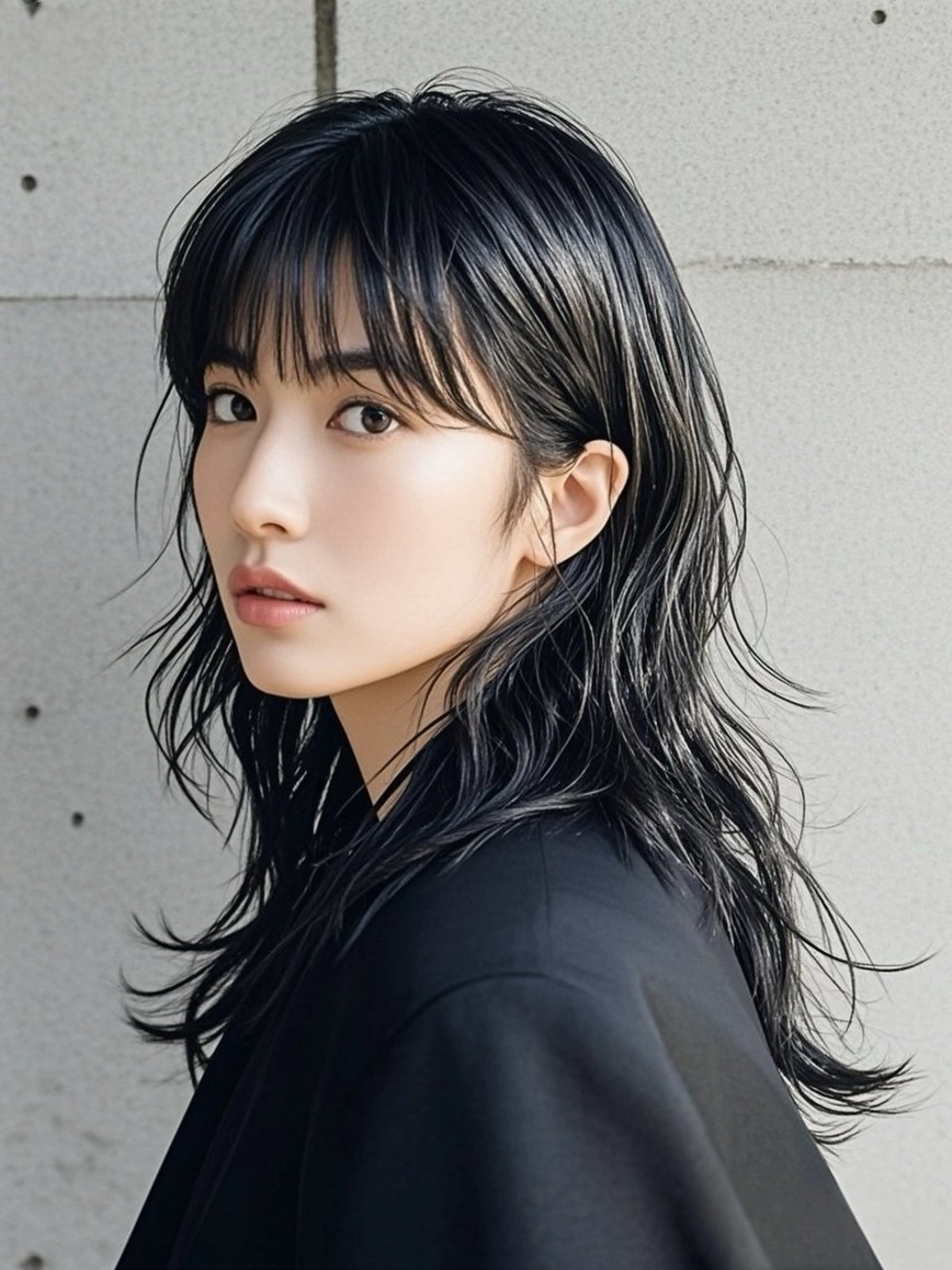 セミロング ショートボブ セミロングパーマ アッシュ ボブ くびれヘア カット ヘアカラー トリートメント ウルフカット 811 大阪梅田 ウルフのヘアスタイル