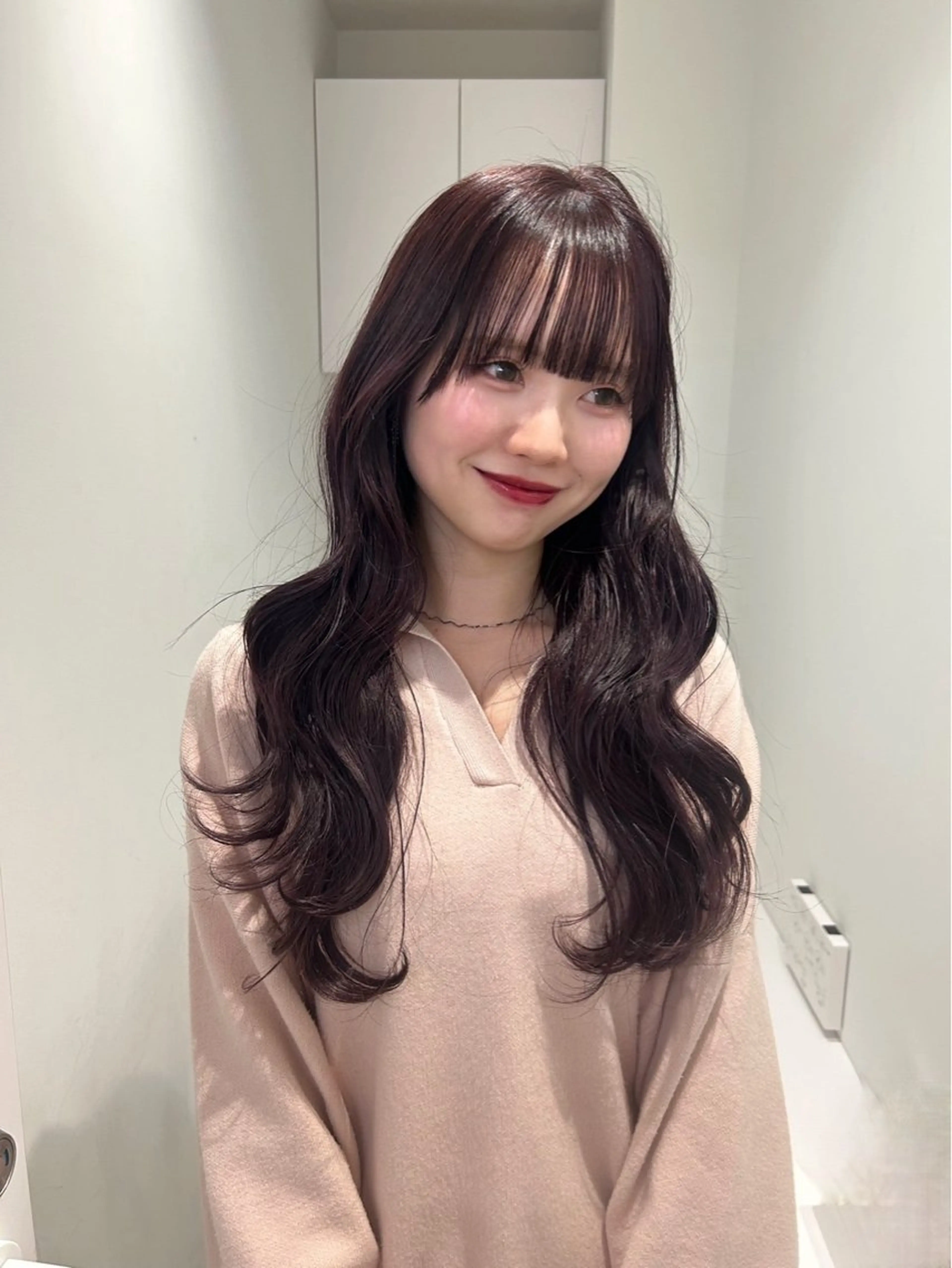ロング パープルカラー ヘアカラー 👒透明感カラー yui👒のヘアスタイル