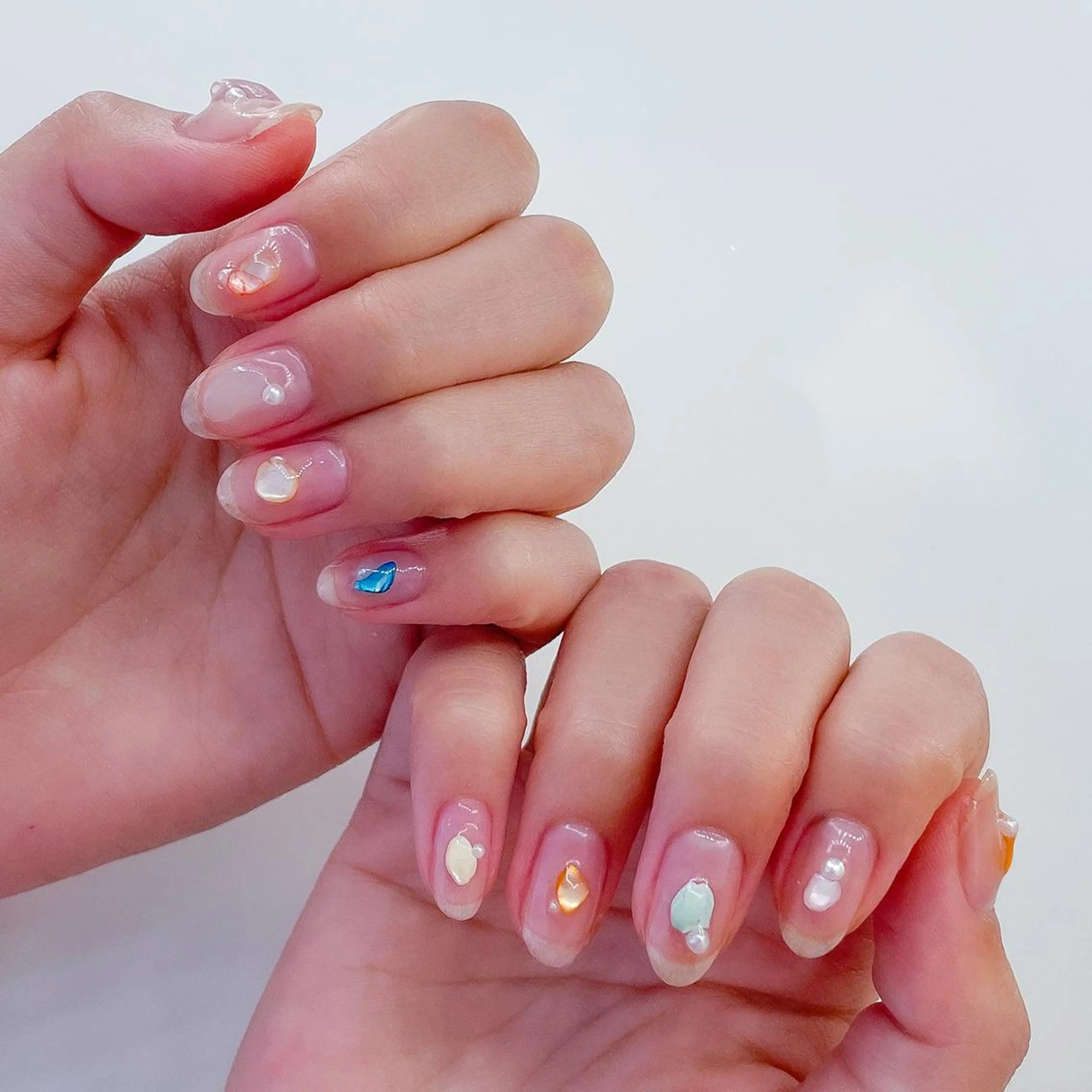 ネイル クリアネイル シンプルネイル mew mew kotomiのネイルデザイン