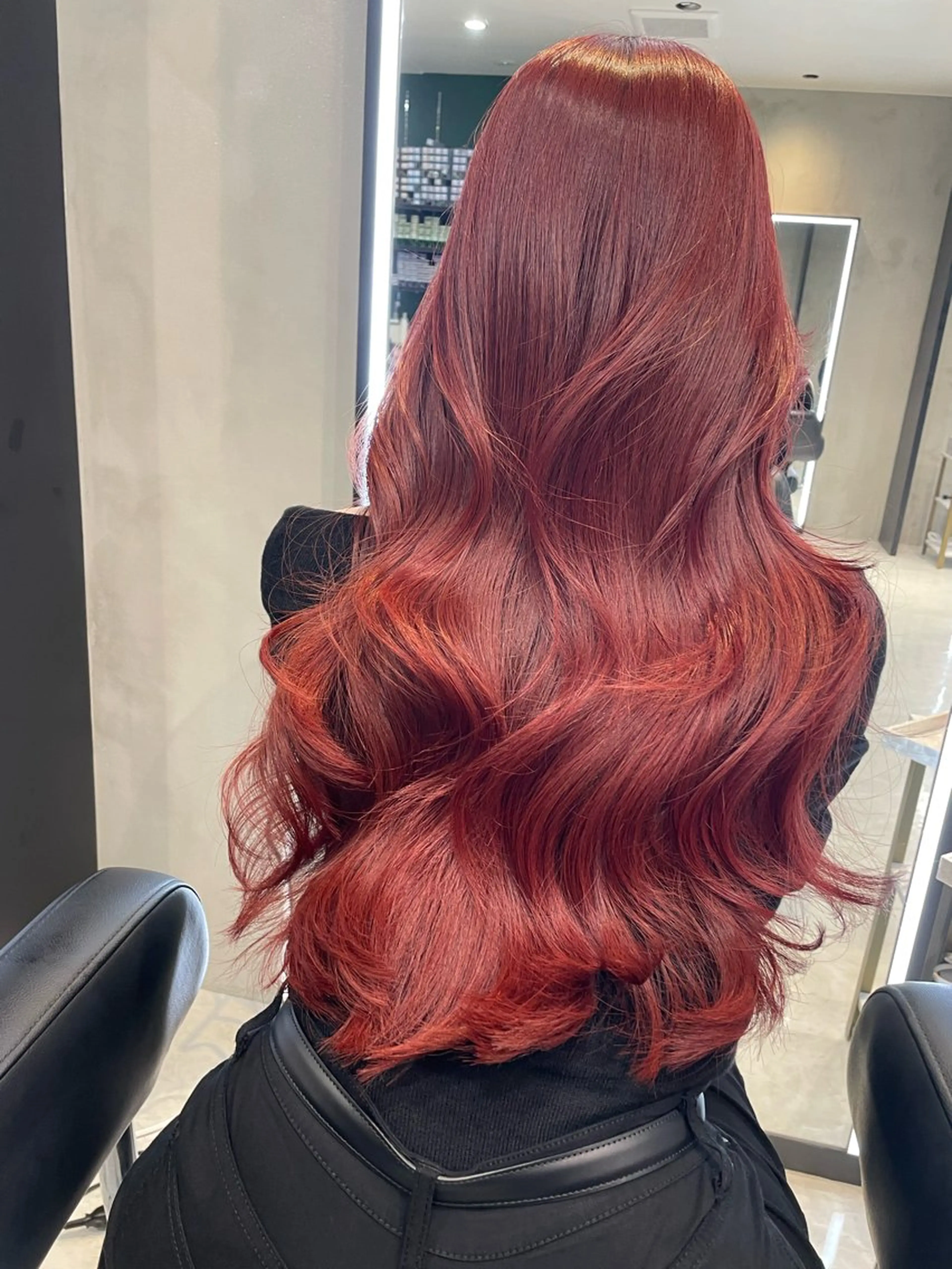 ロング カット ヘアカラー 韓国ヘア🇰🇷 YURIYAのヘアスタイル