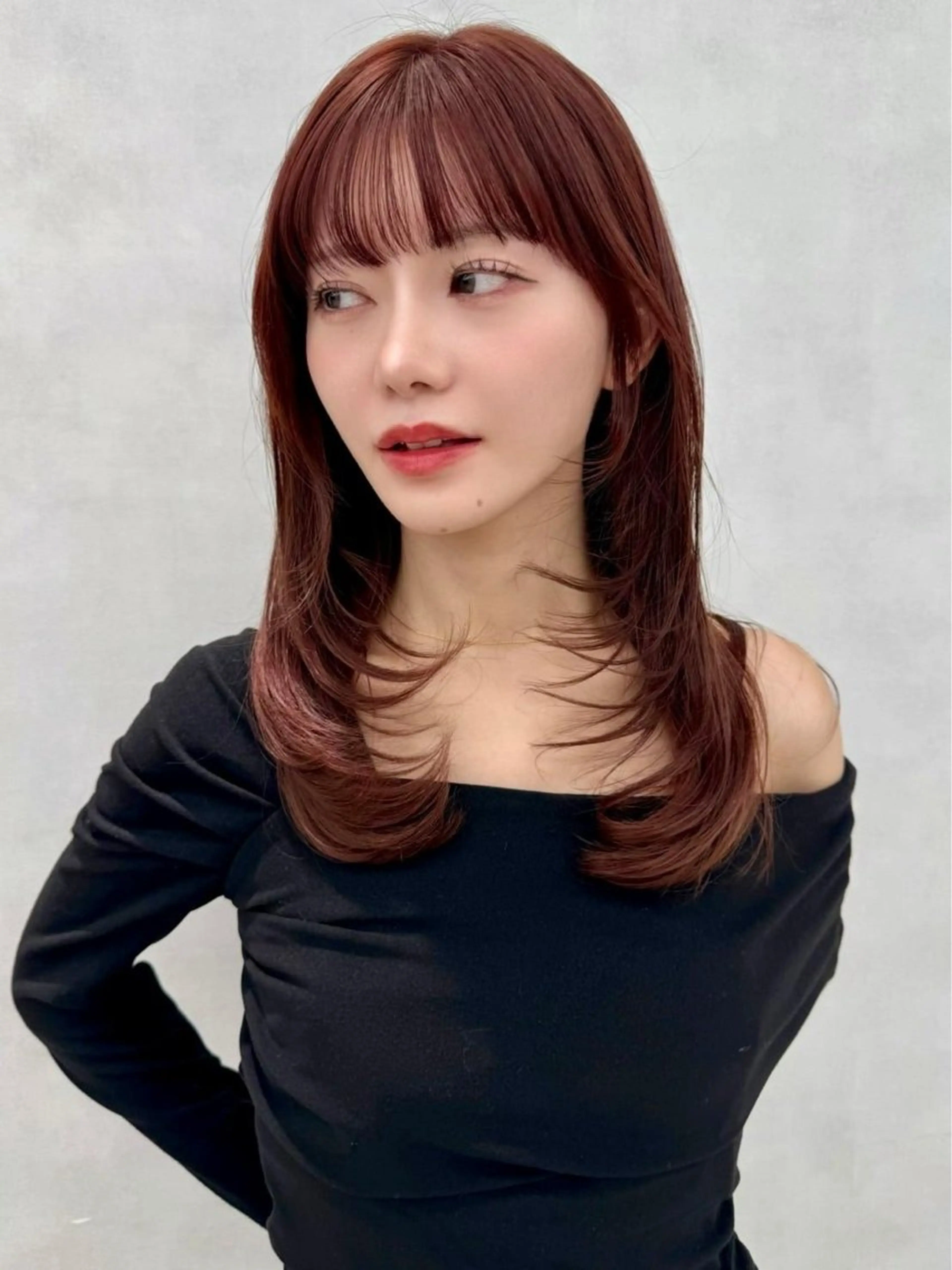 セミロング カラー ヘアアレンジ ヘアカラー ✨レイヤー/ 透明感カラー✨冨永剛のヘアスタイル