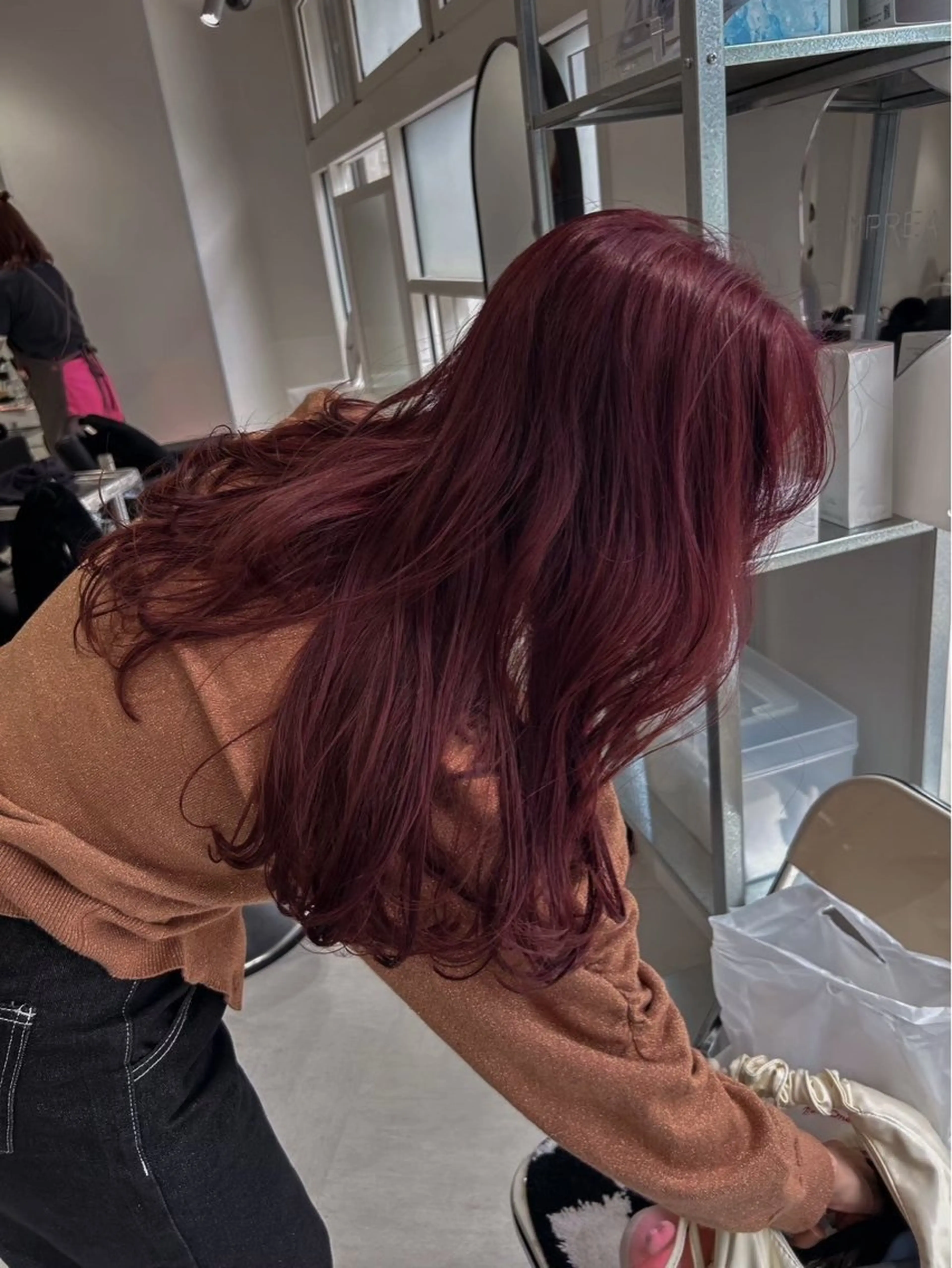 【 色持ち艶カラー 】ワンカラー&Aujua 1ステップトリートメント付きの写真