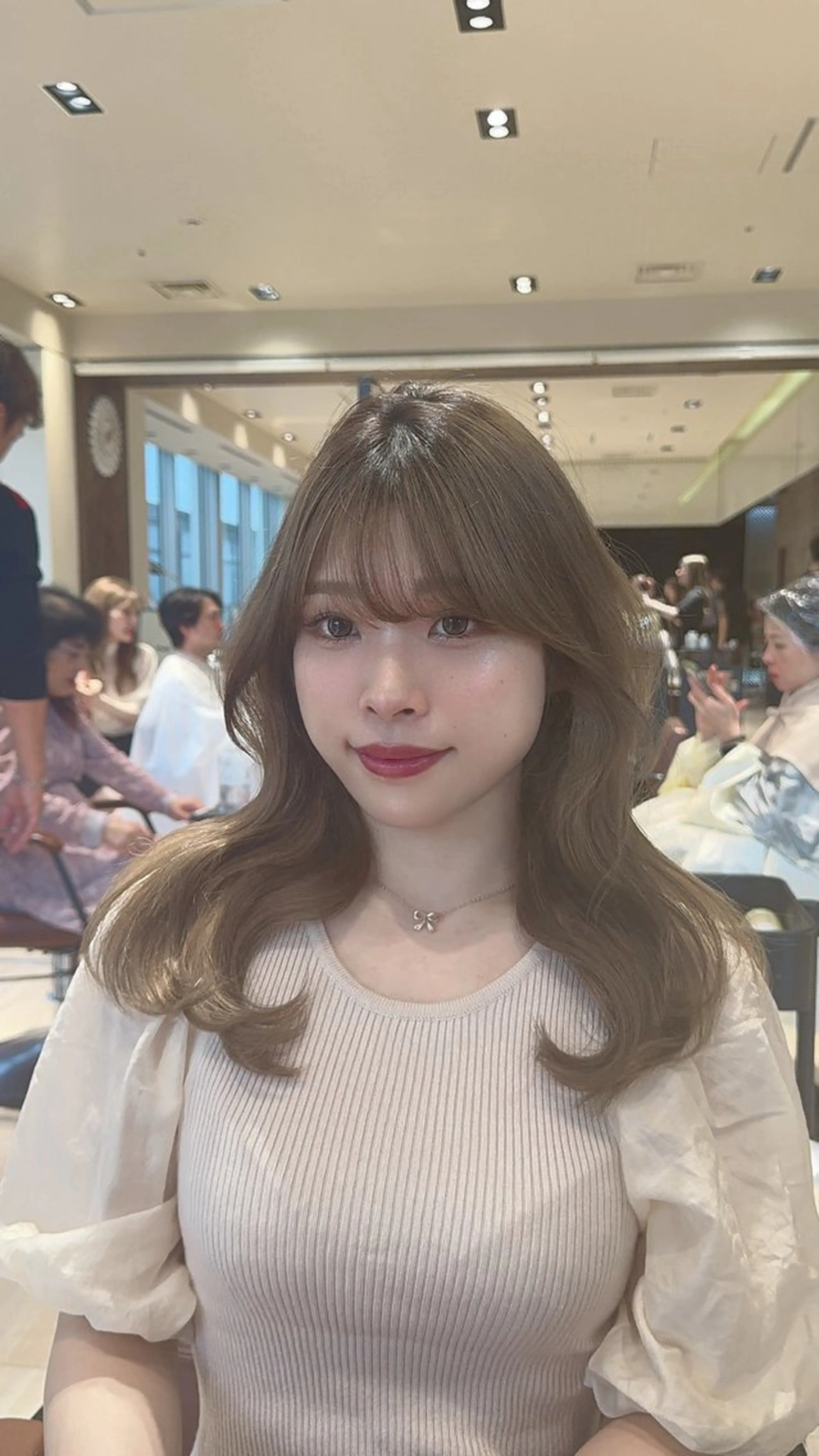 ミディアム カラー ヘアアレンジ 最小顔周り&レイヤー 特化/池袋/kokiのヘアスタイル