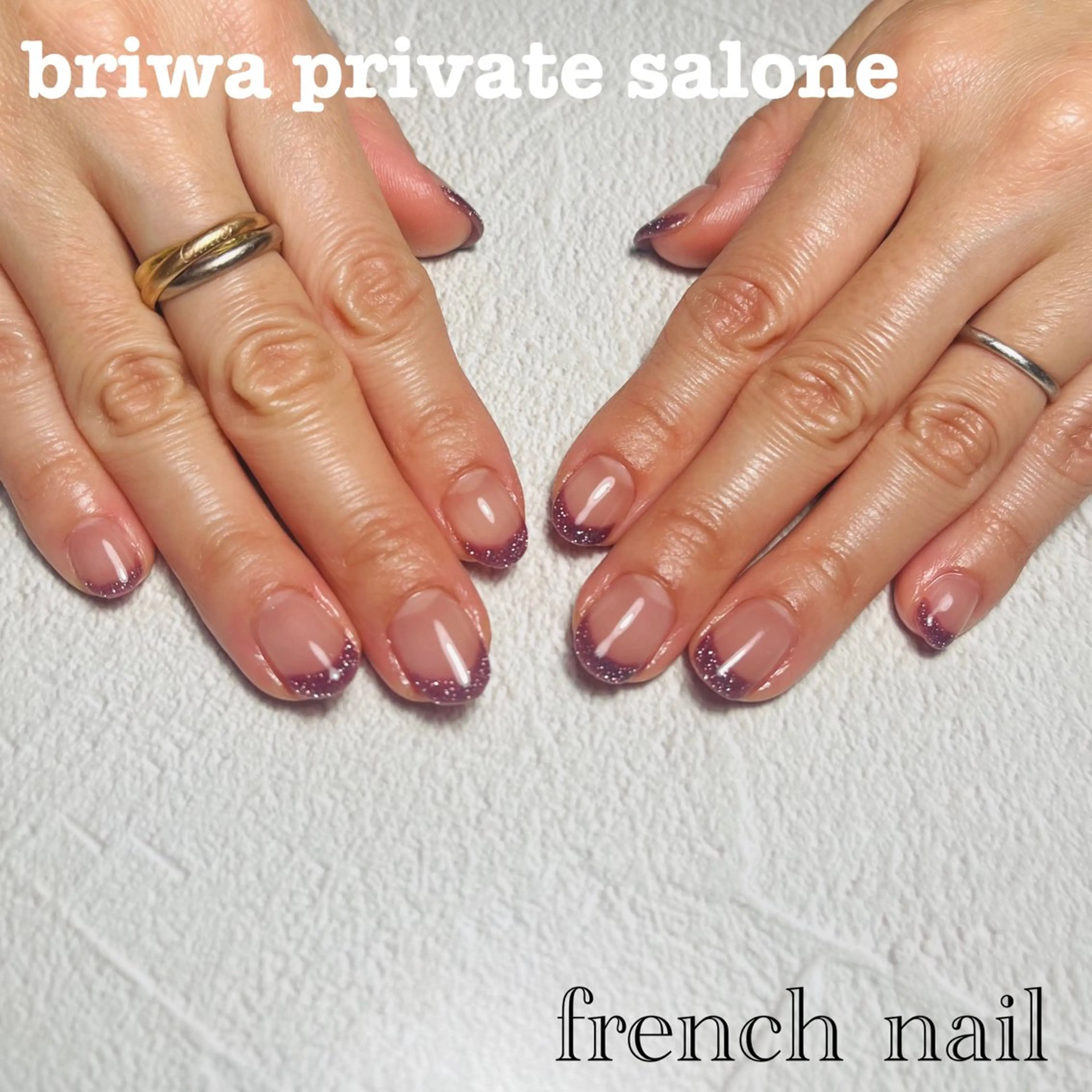 ネイル フラッシュネイル フレンチネイル Briwa✨nail 💅enoi ❤︎のネイルデザイン