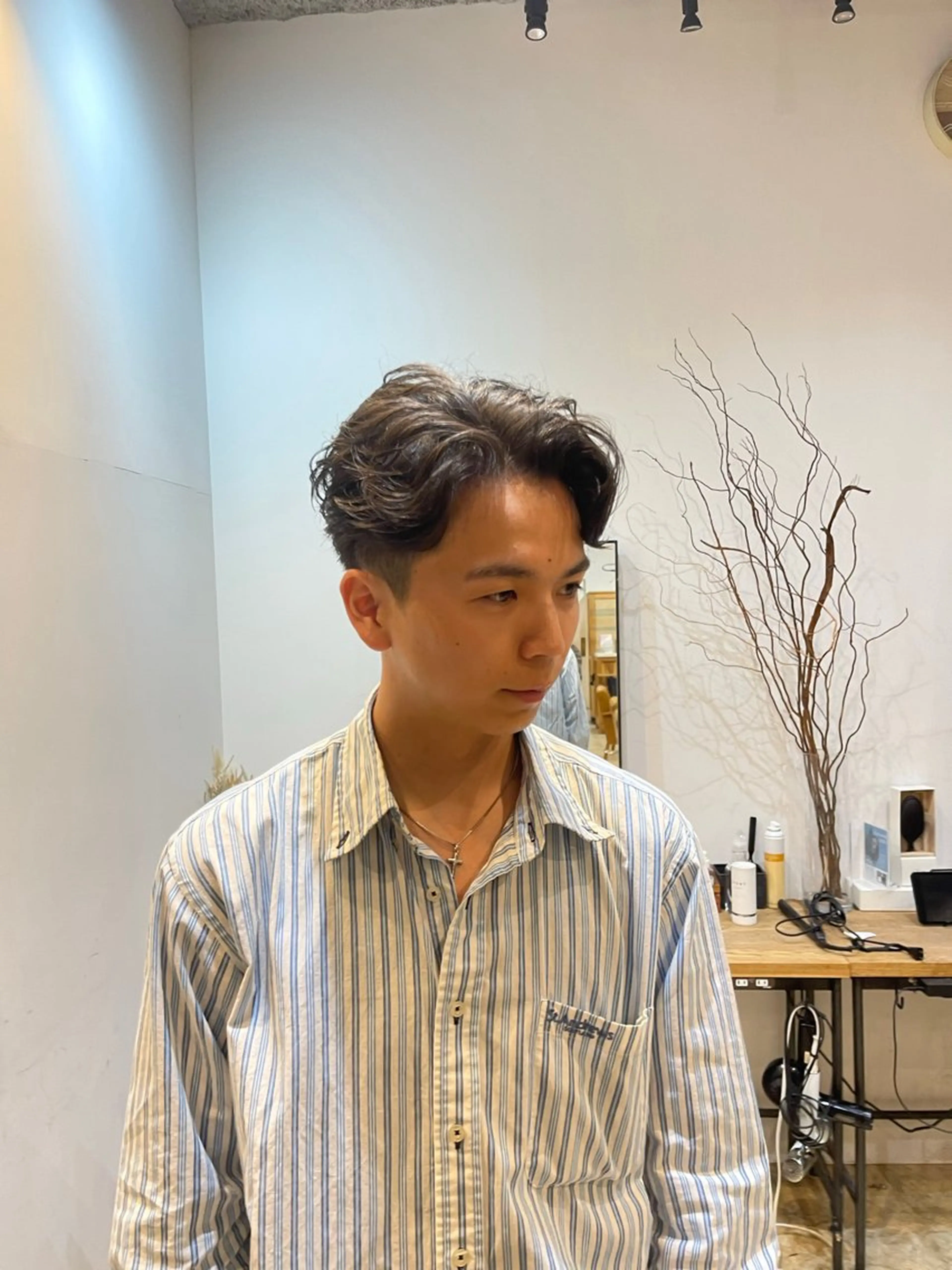 ショート パーマ メンズ knot by belle所属・野田 尚Jr.スタイリストのヘアスタイル