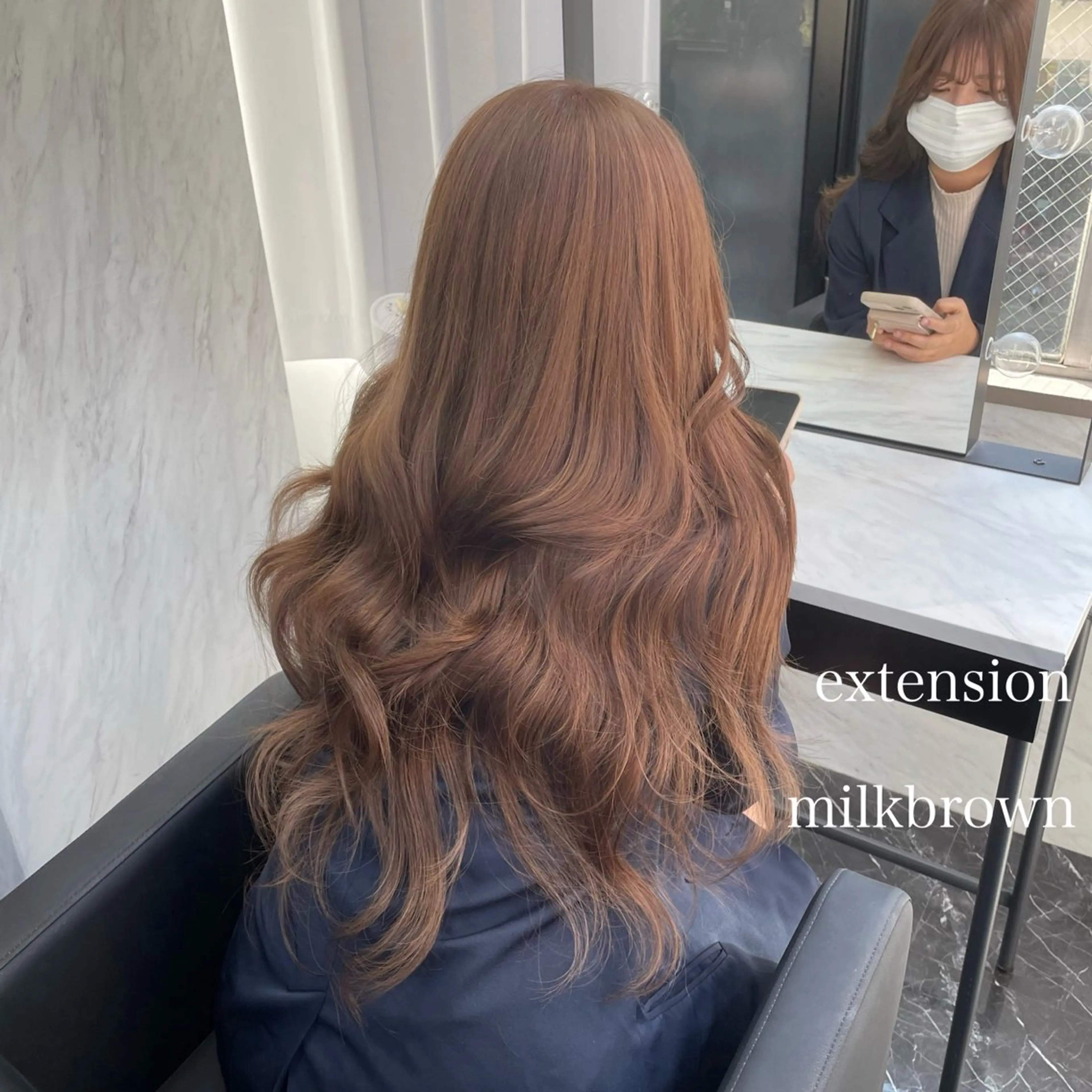 ロング カラー ヘアカラー エクステ エクステ🩵ブリーチ 韓国ヘア🩵KAEのヘアスタイル
